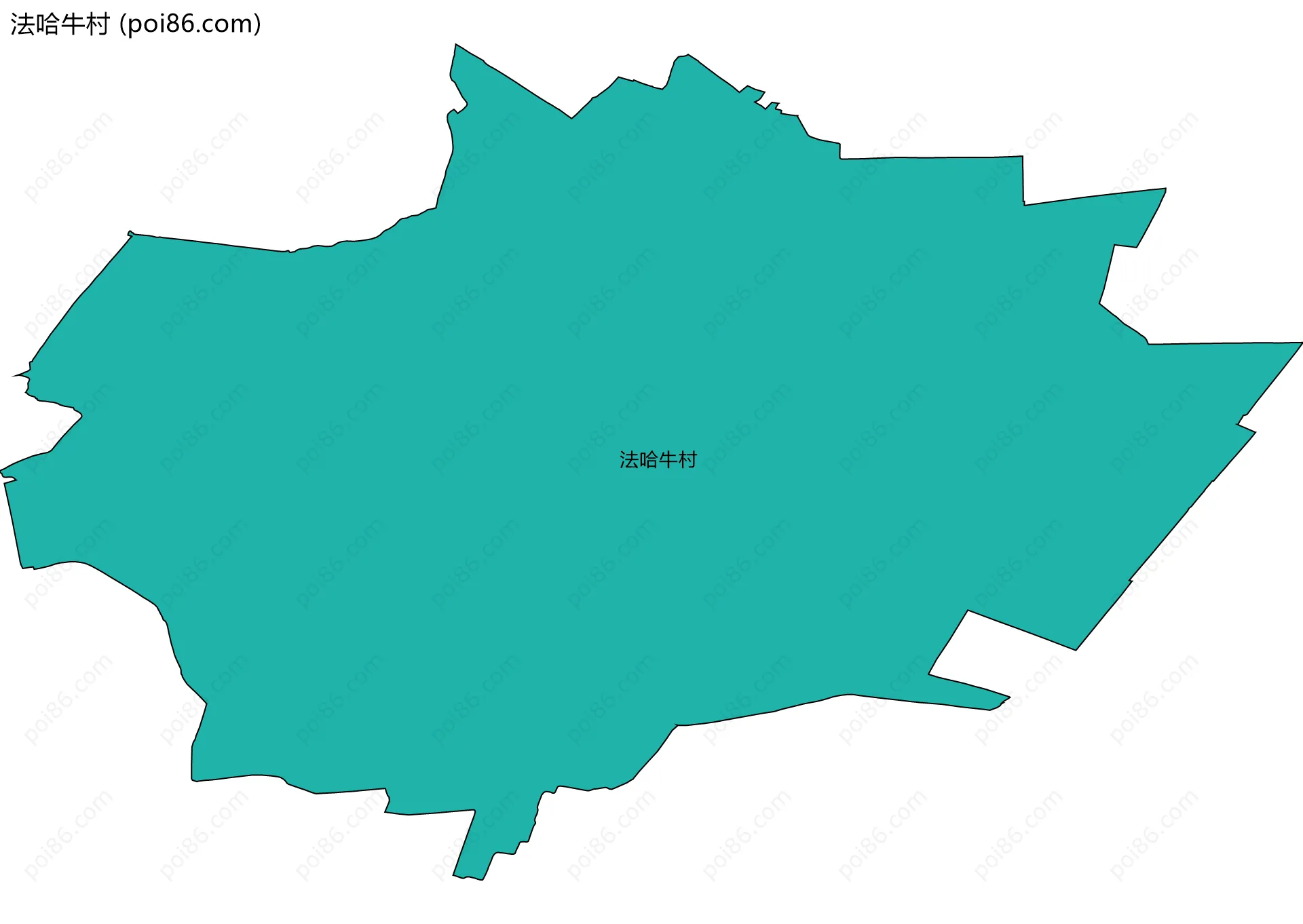 法哈牛村边界地图