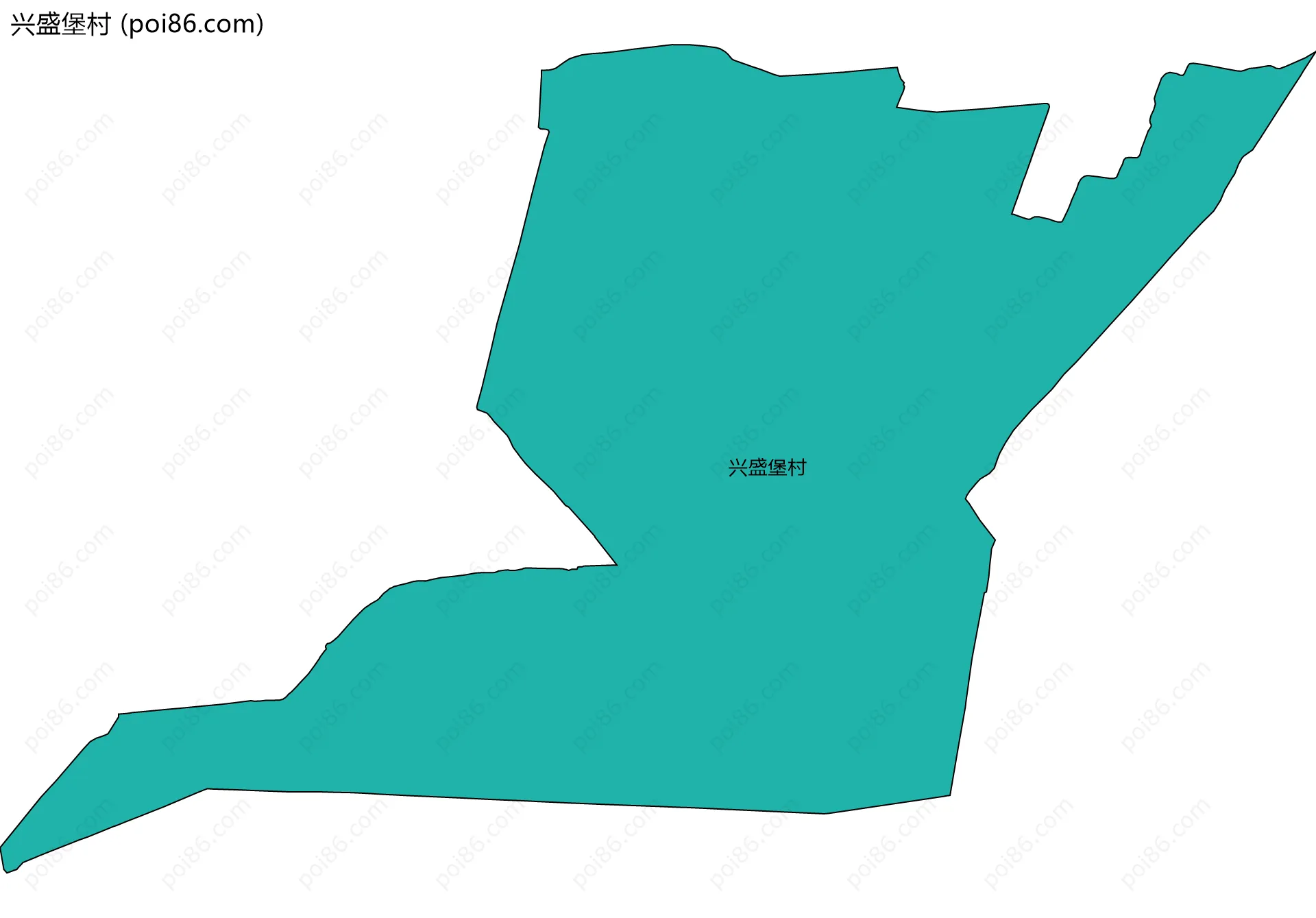 兴盛堡村边界地图