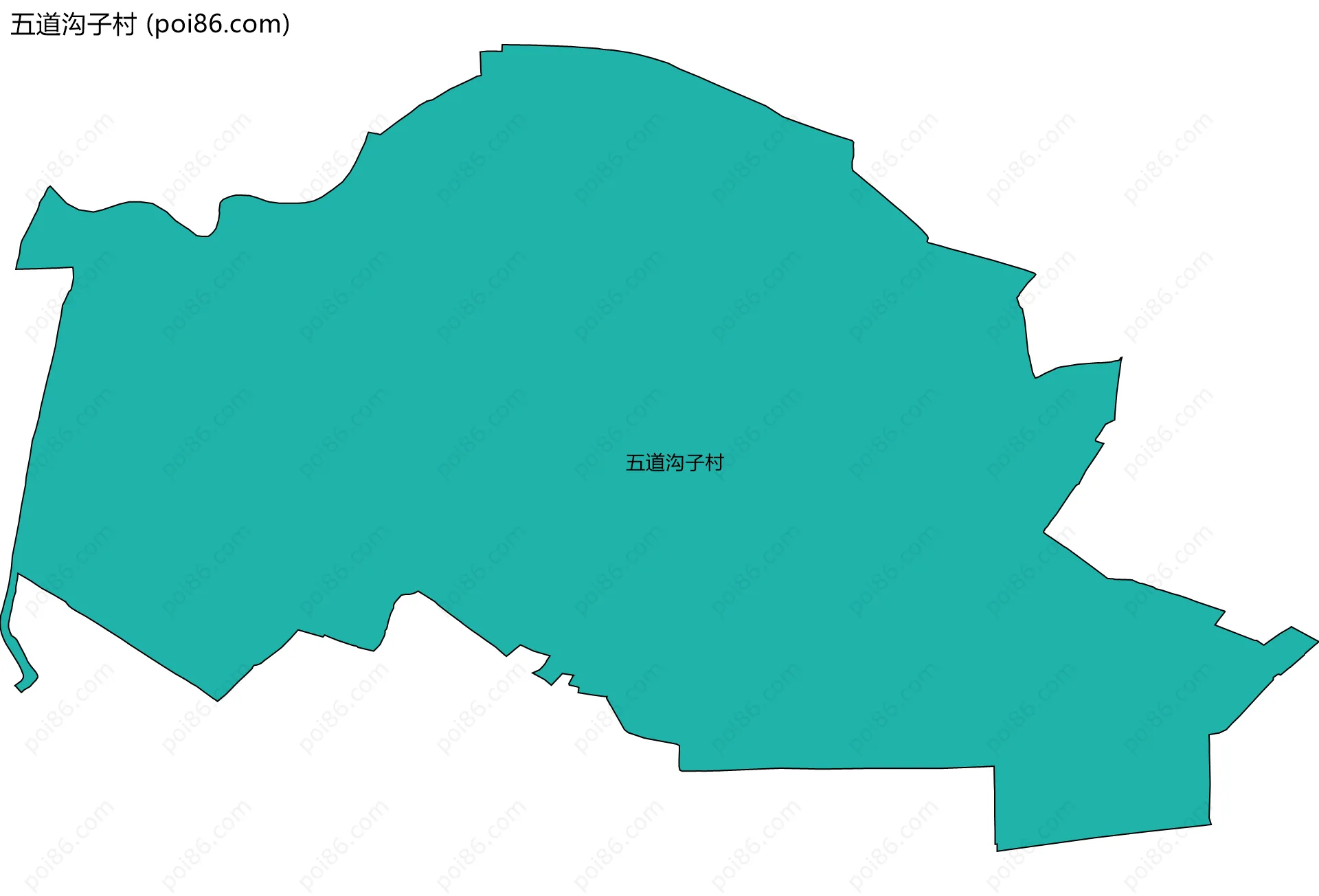 五道沟子村边界地图