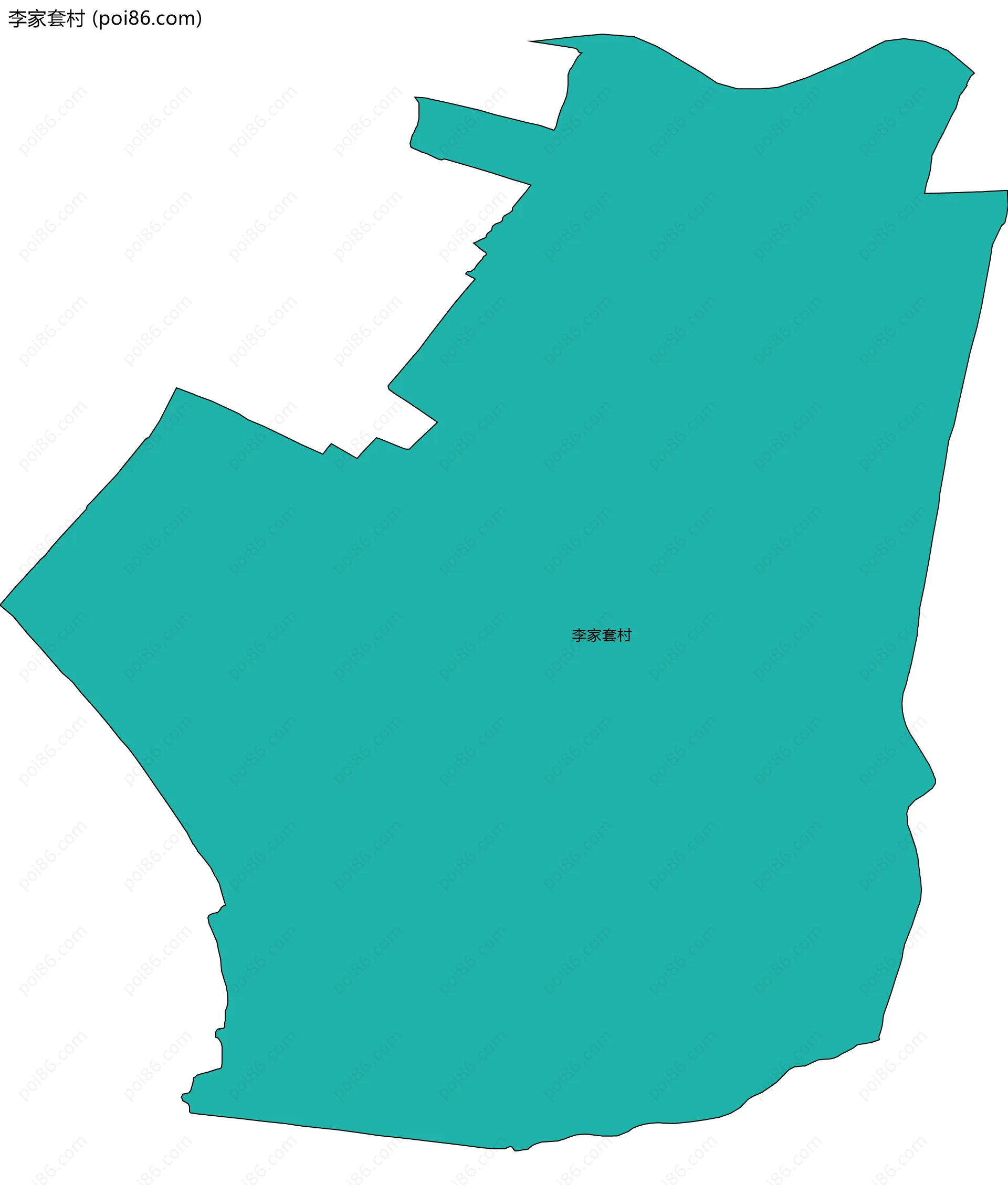 李家套村边界地图