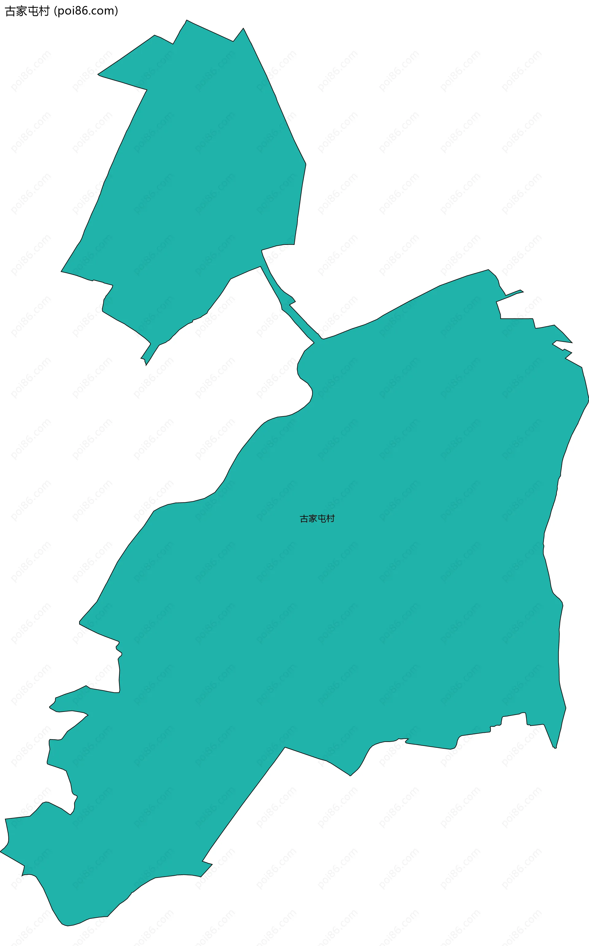 古家屯村边界地图