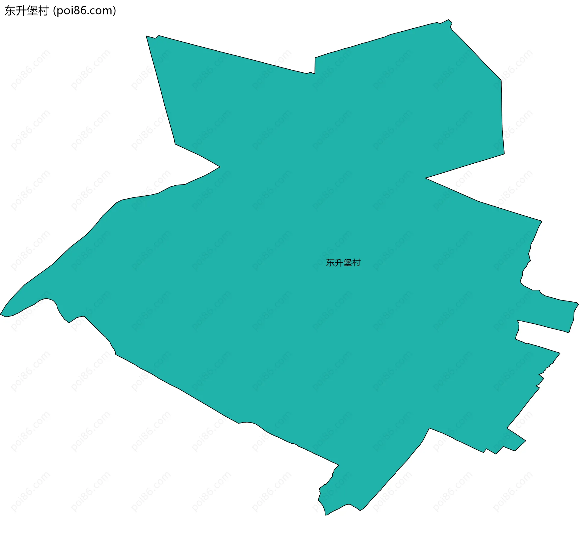 东升堡村边界地图