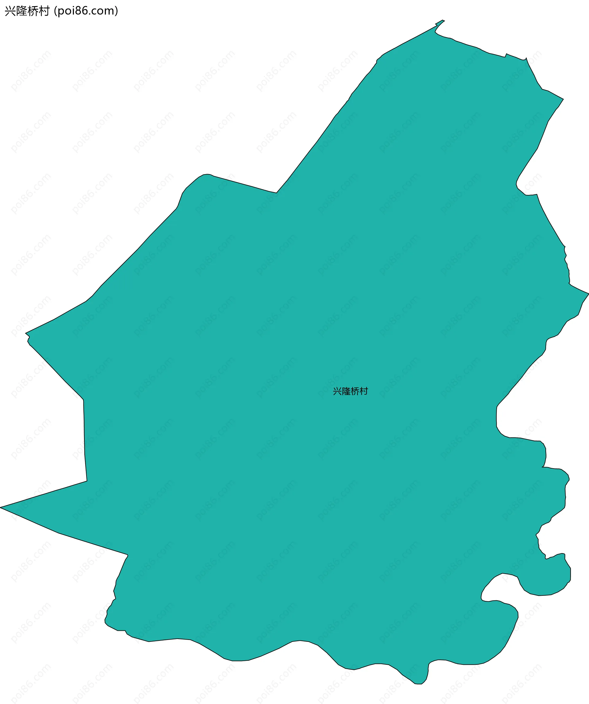 兴隆桥村边界地图
