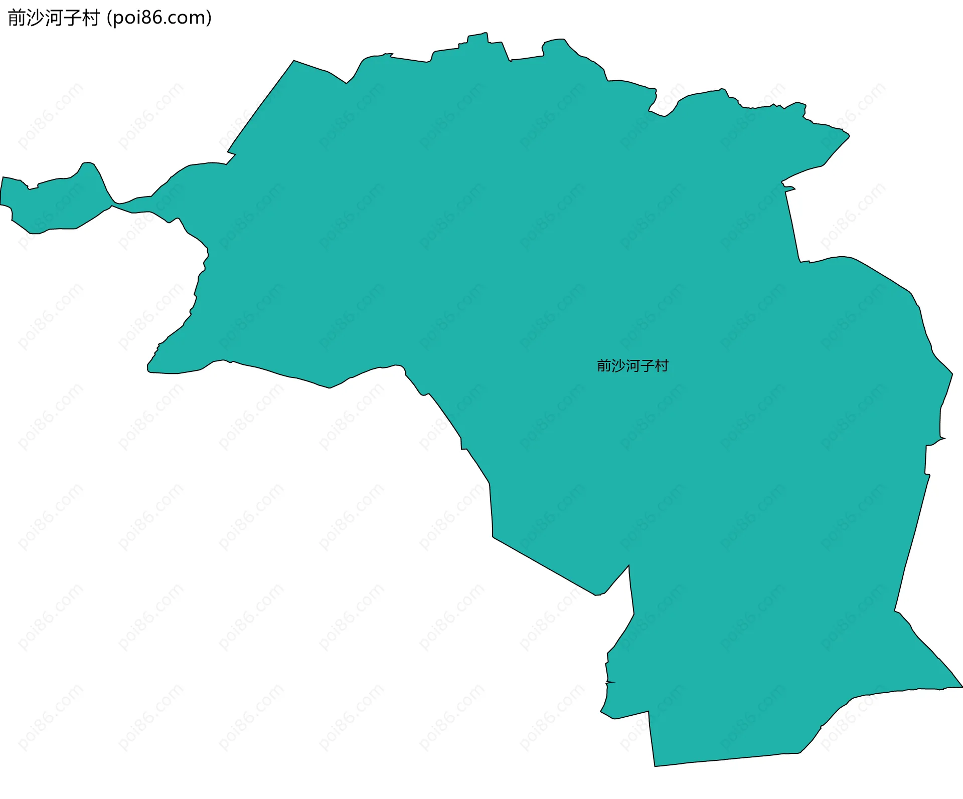 前沙河子村边界地图