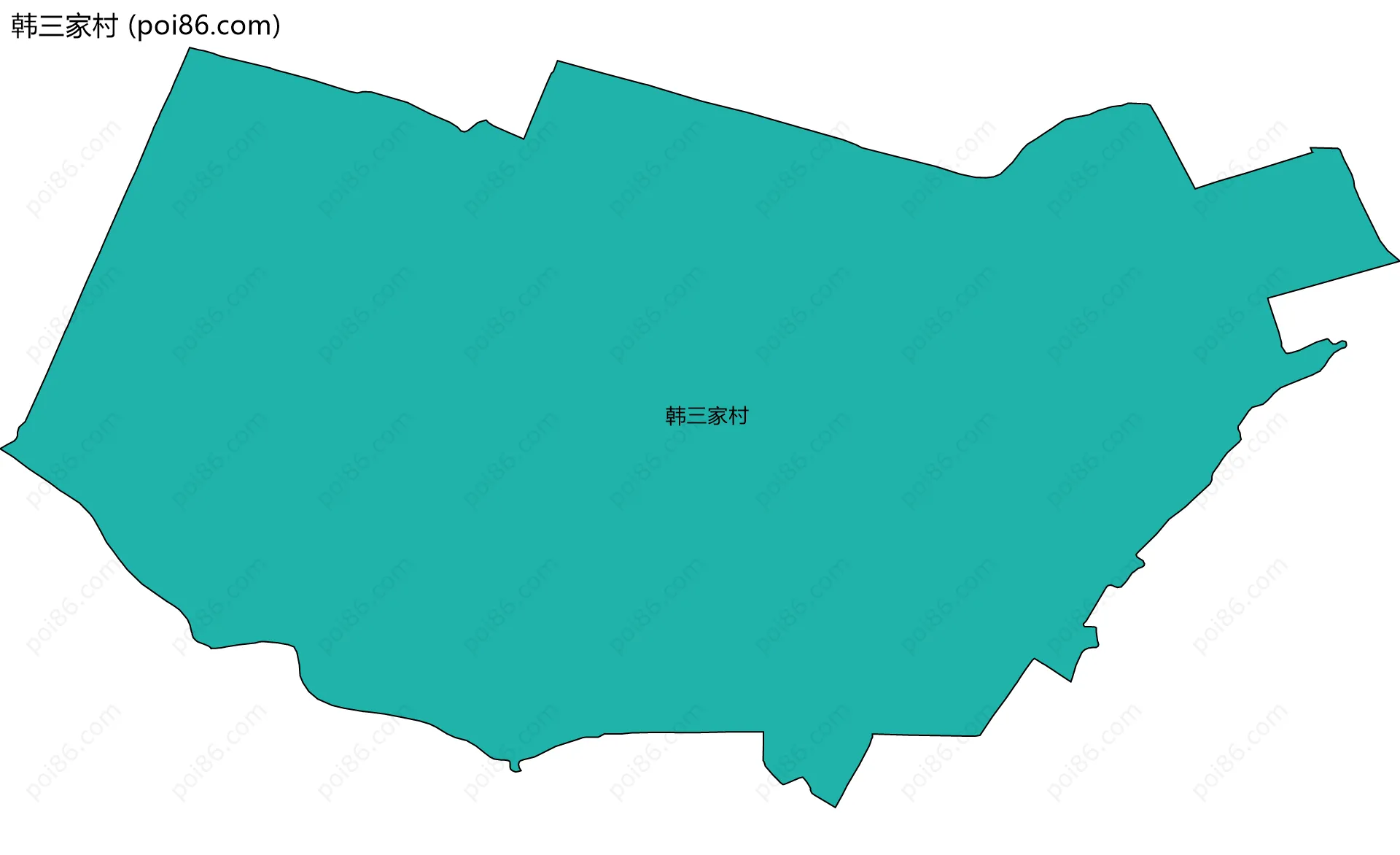 韩三家村边界地图