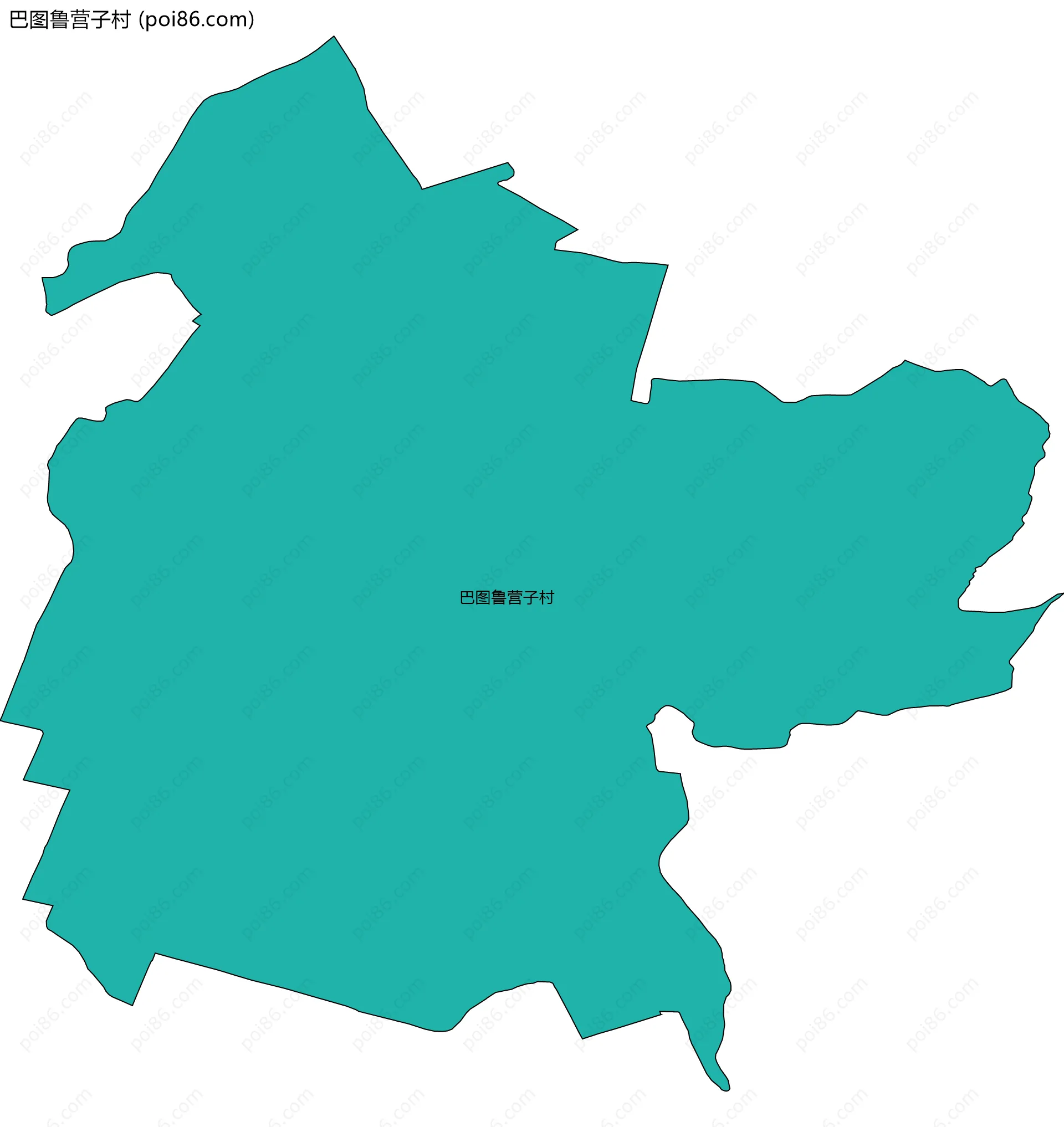 巴图鲁营子村边界地图