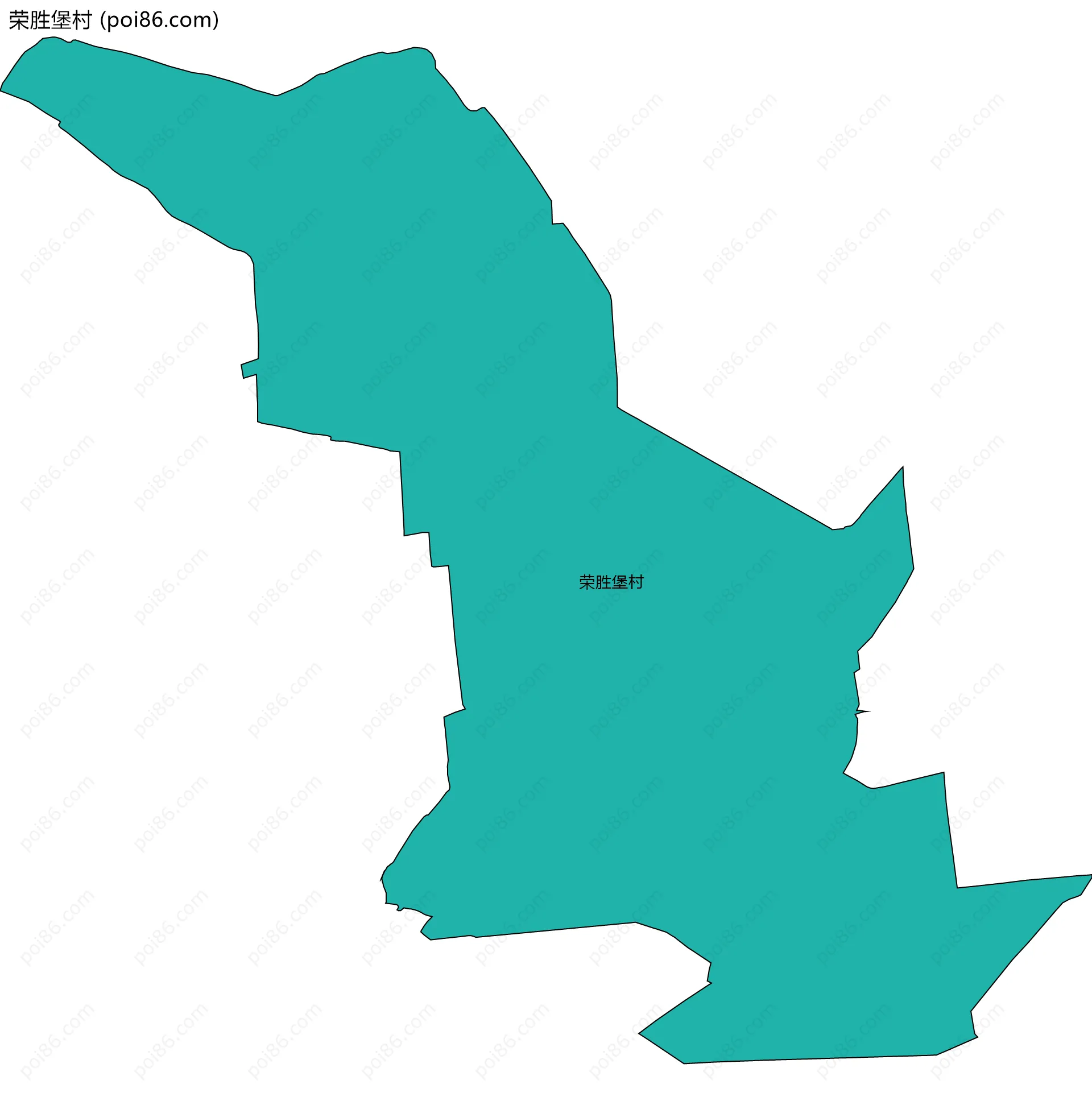 荣胜堡村边界地图