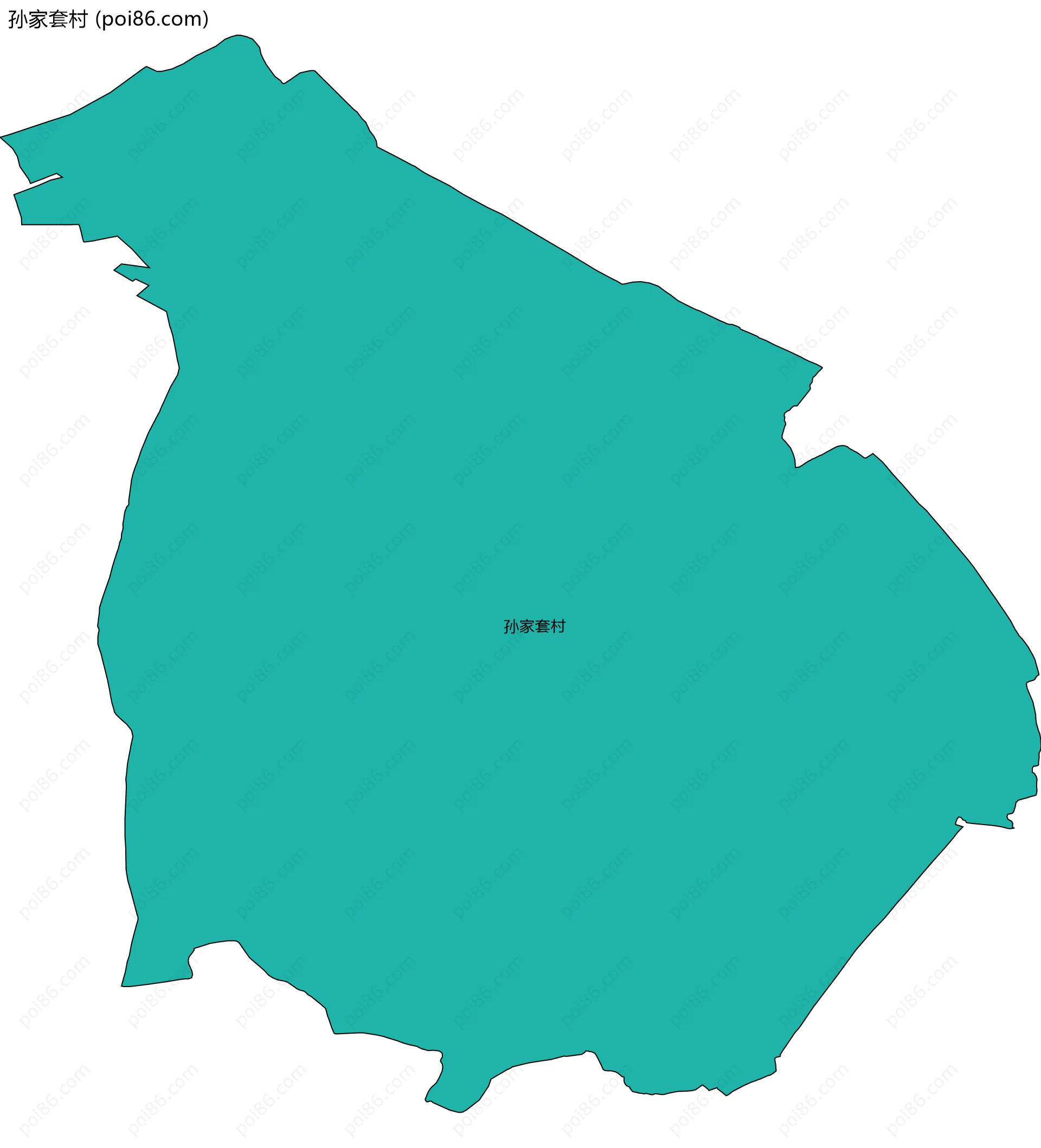 孙家套村边界地图