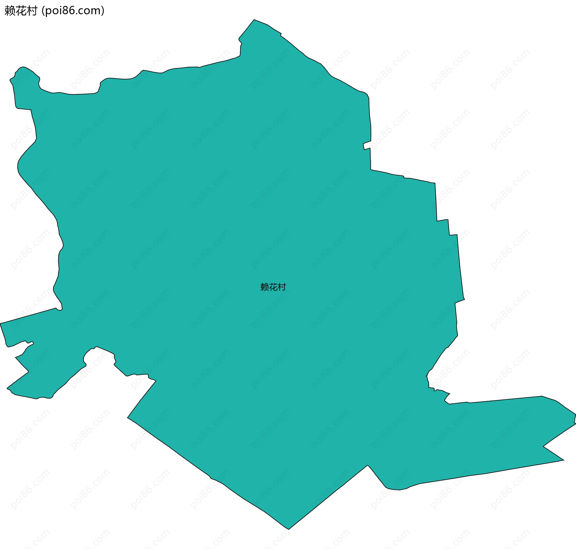 赖花村边界地图