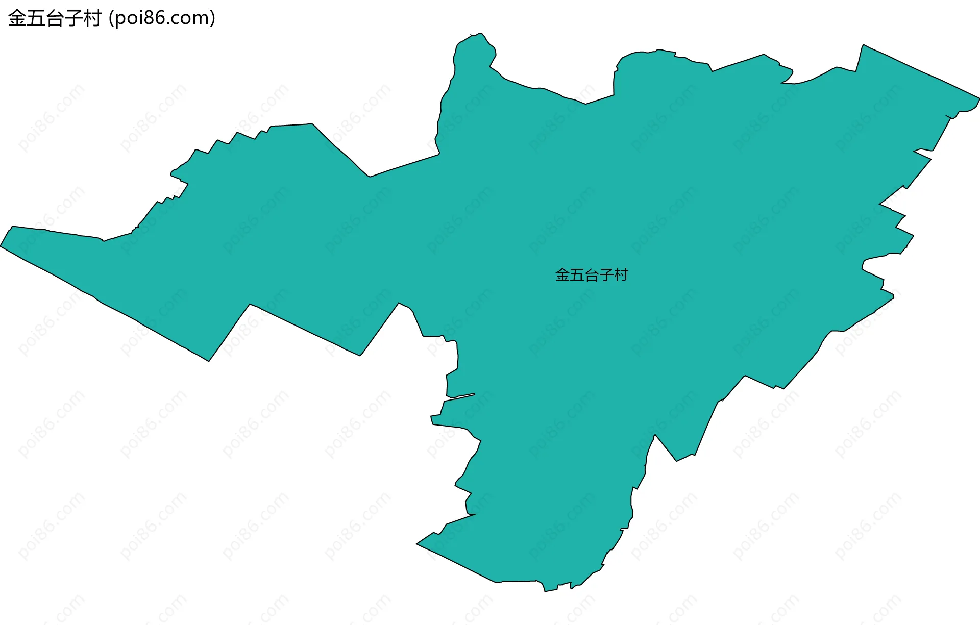 金五台子村边界地图