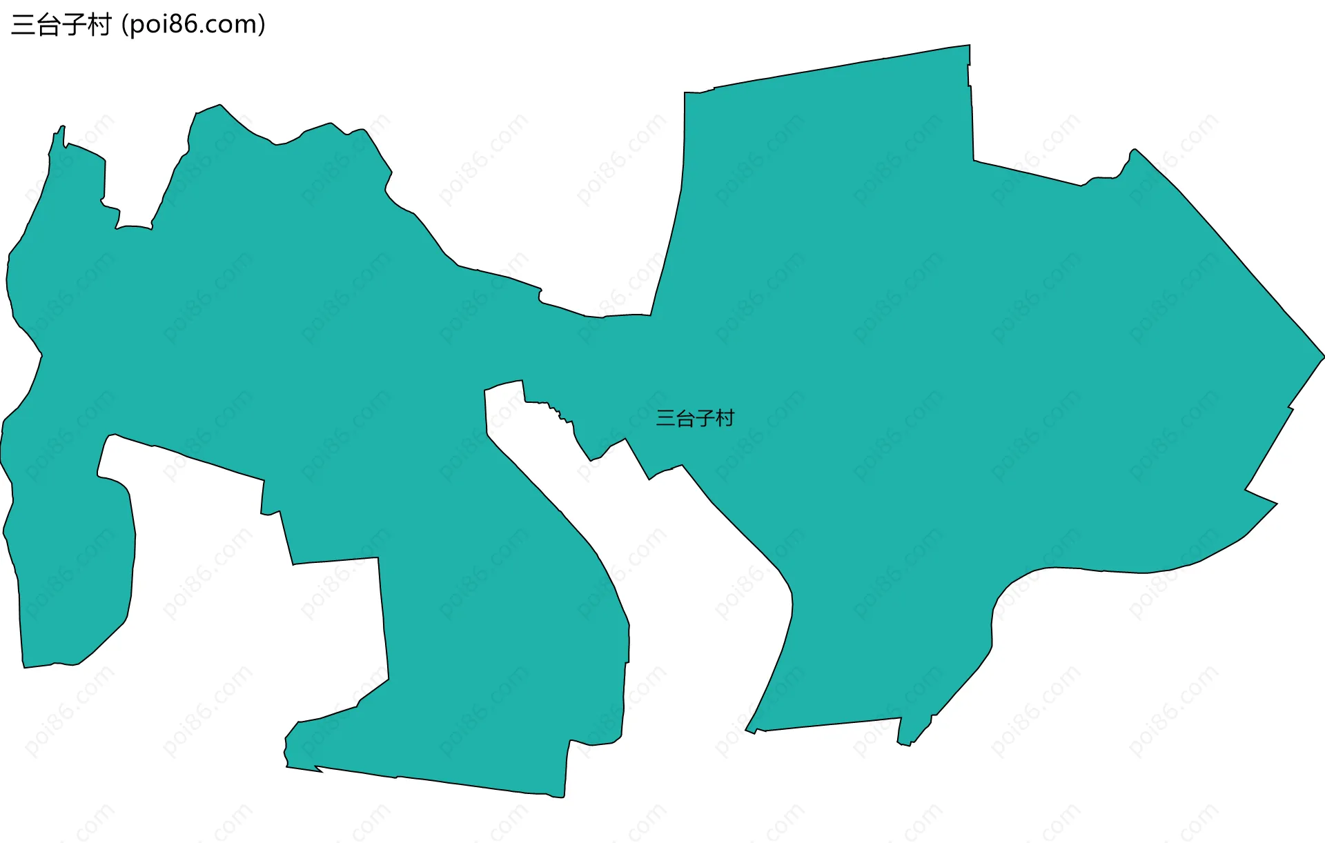 三台子村边界地图