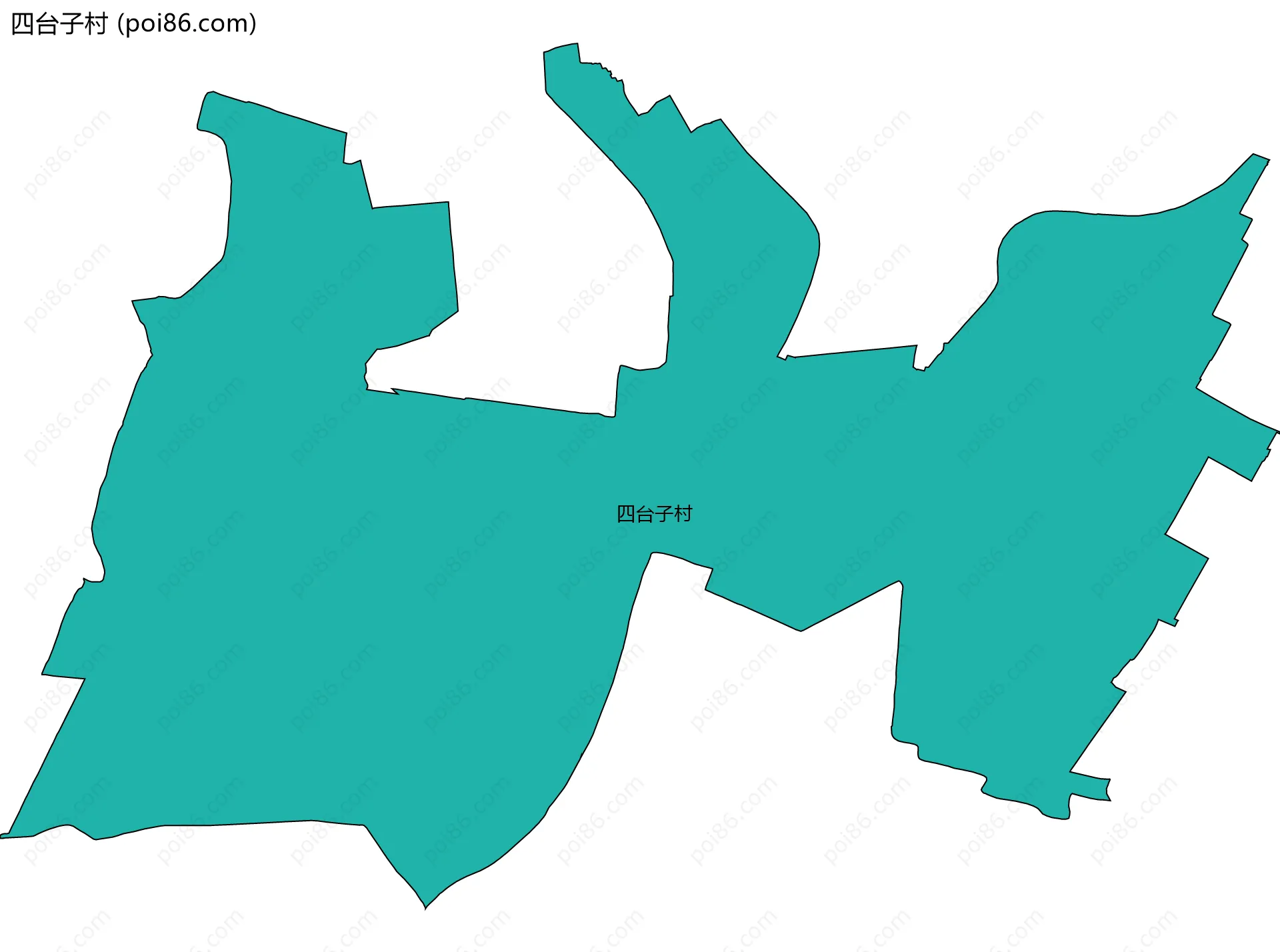 四台子村边界地图