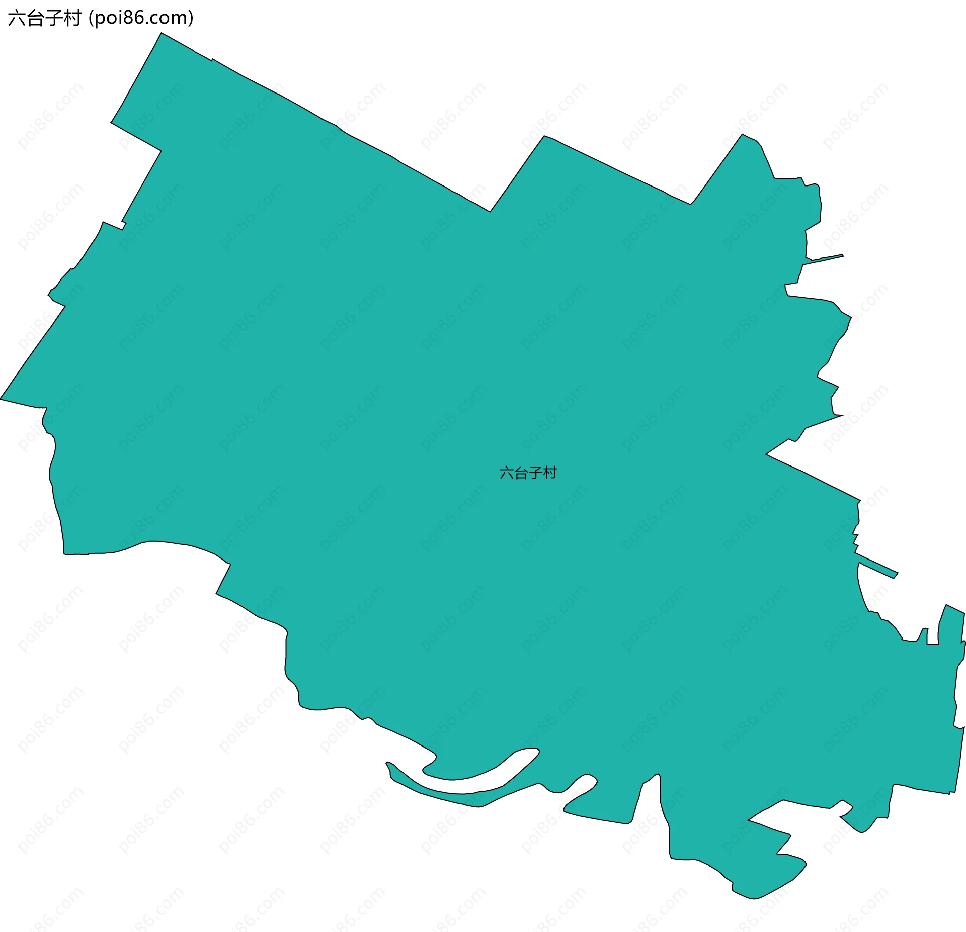 六台子村边界地图