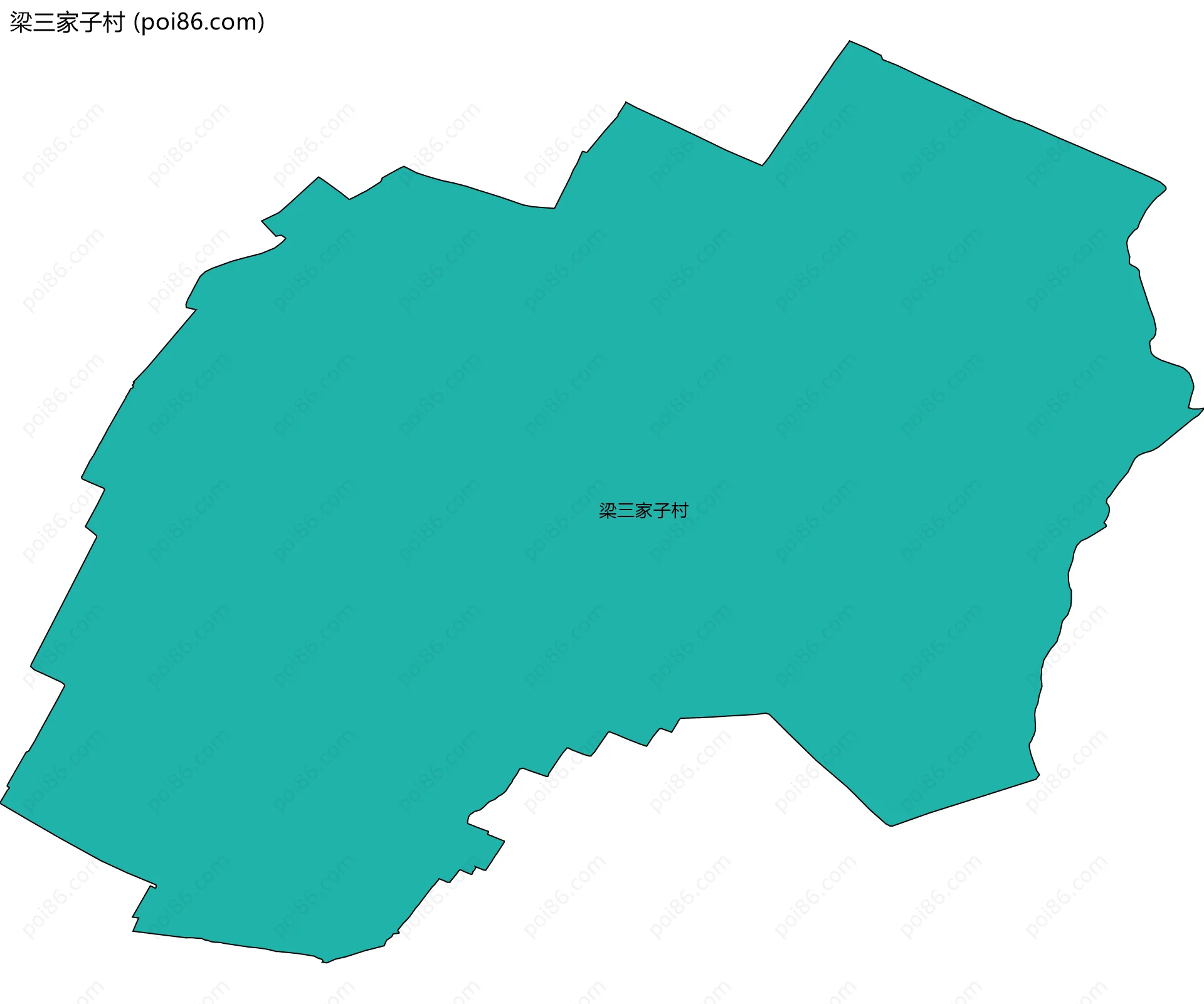 梁三家子村边界地图
