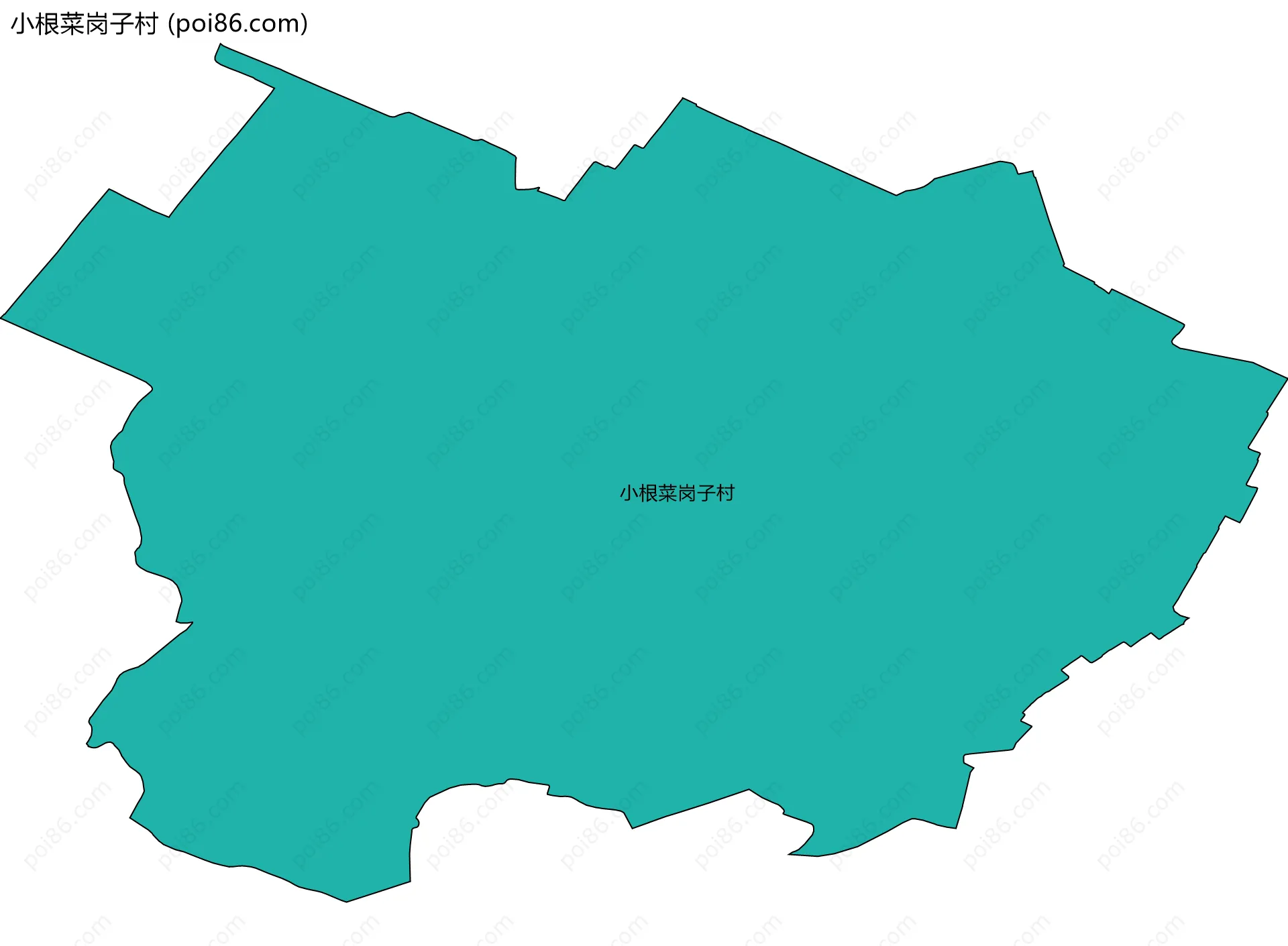 小根菜岗子村边界地图
