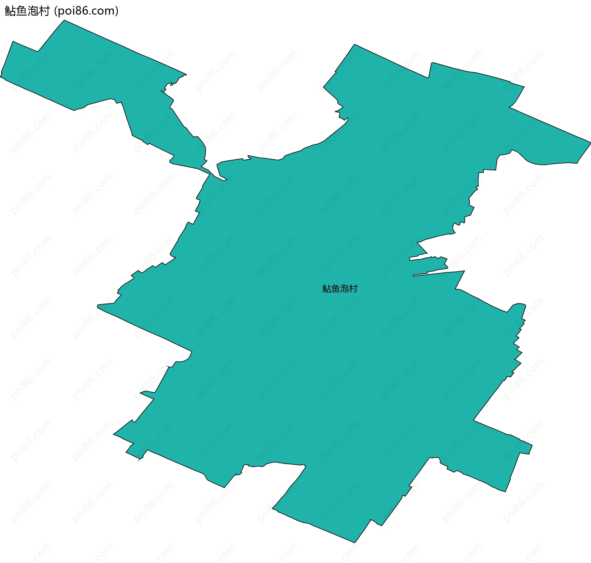 鲇鱼泡村边界地图
