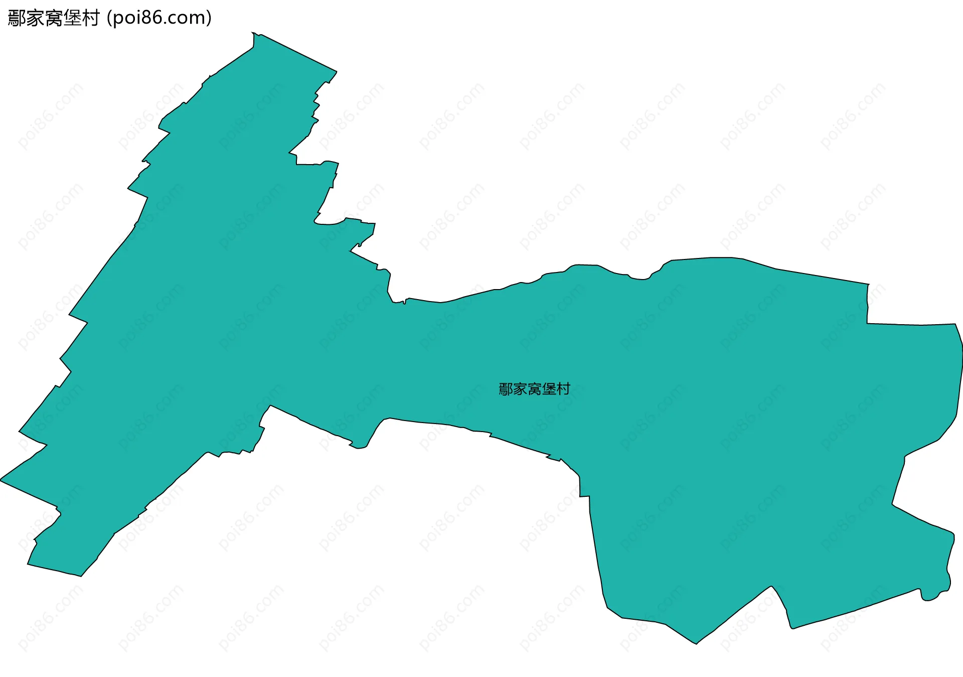 鄢家窝堡村边界地图