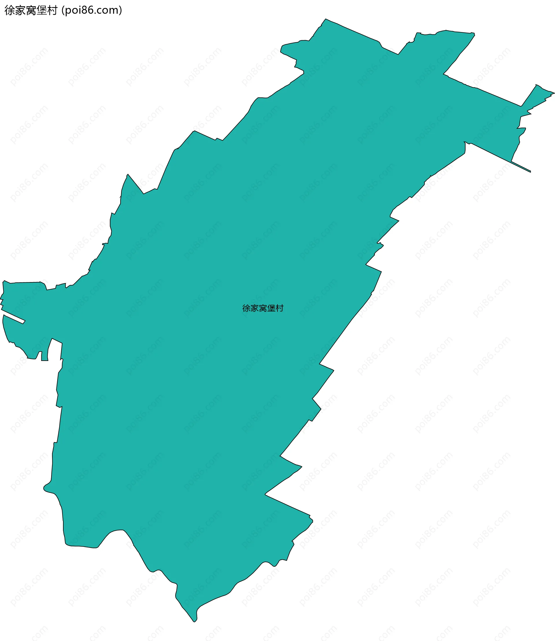 徐家窝堡村边界地图