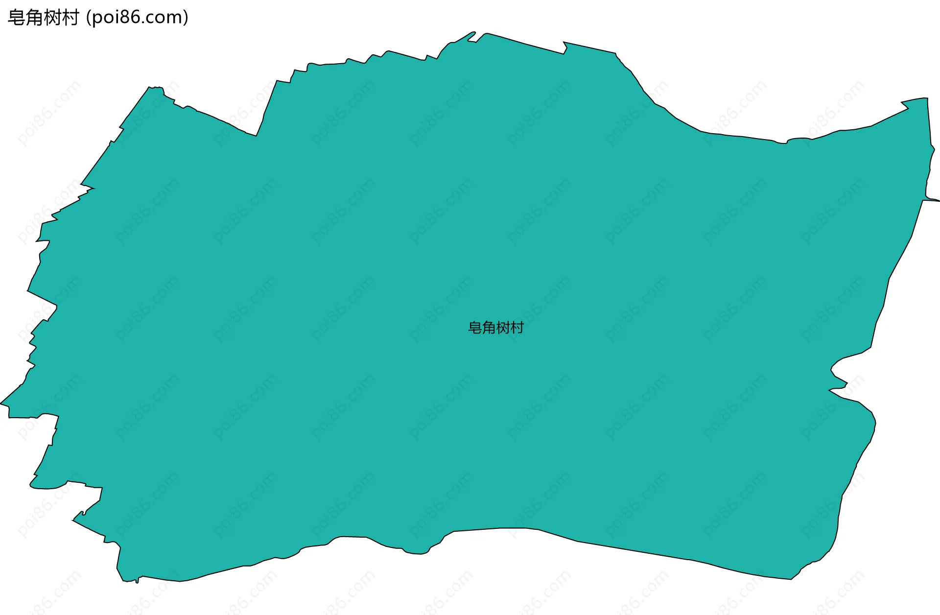 皂角树村边界地图