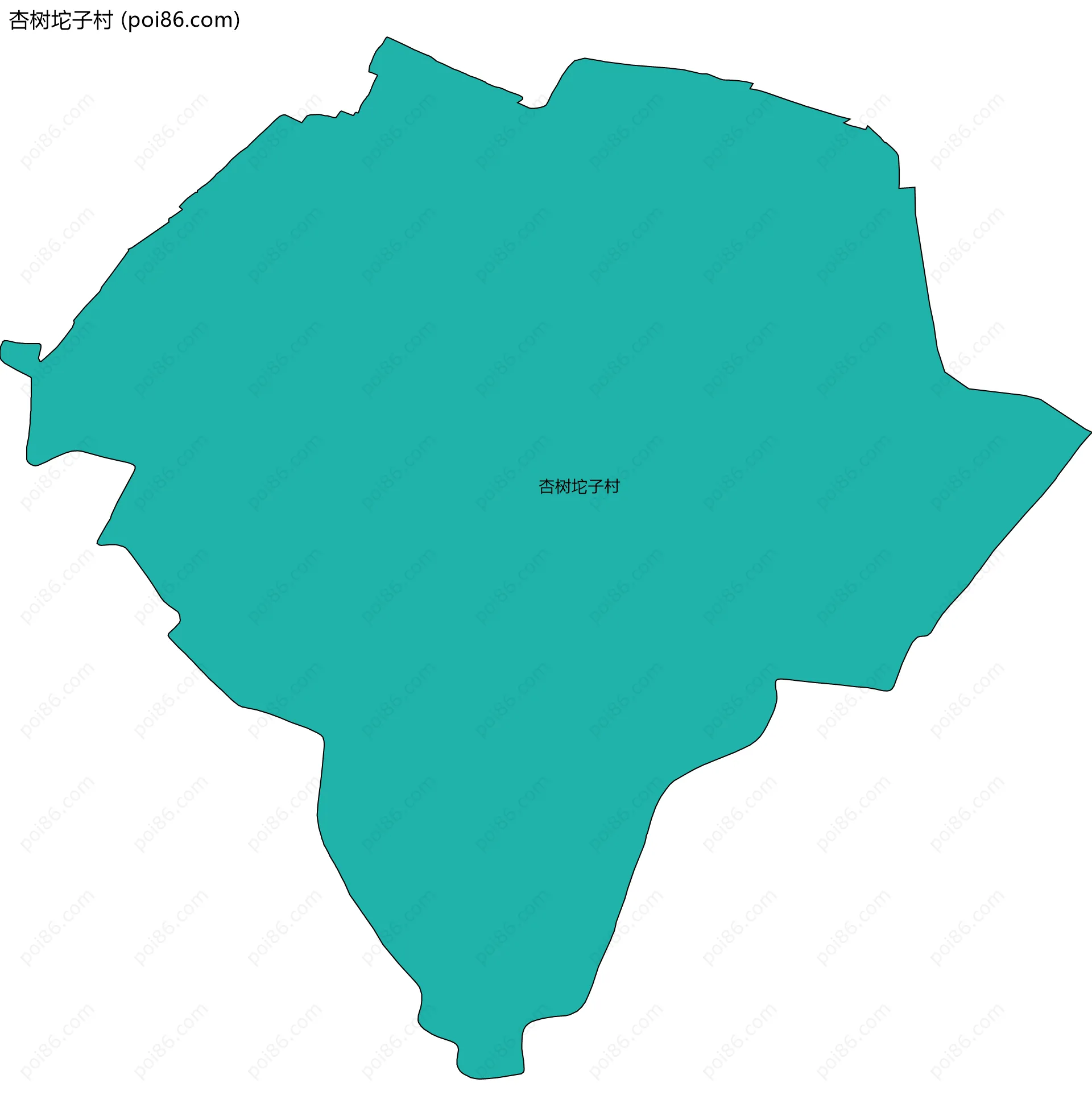 杏树坨子村边界地图