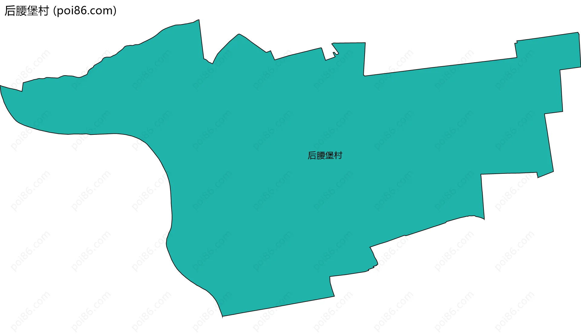 后腰堡村边界地图