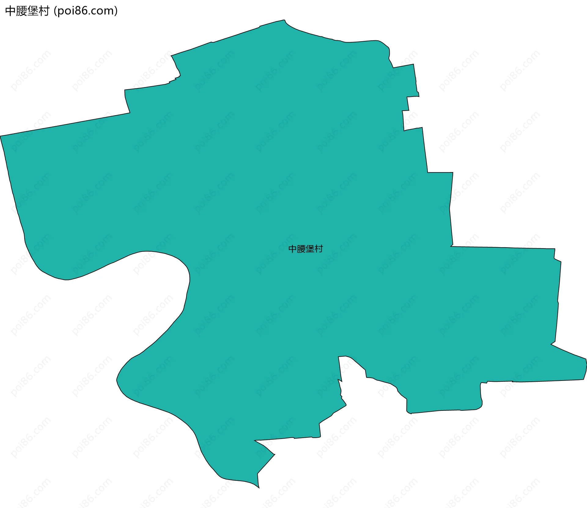 中腰堡村边界地图