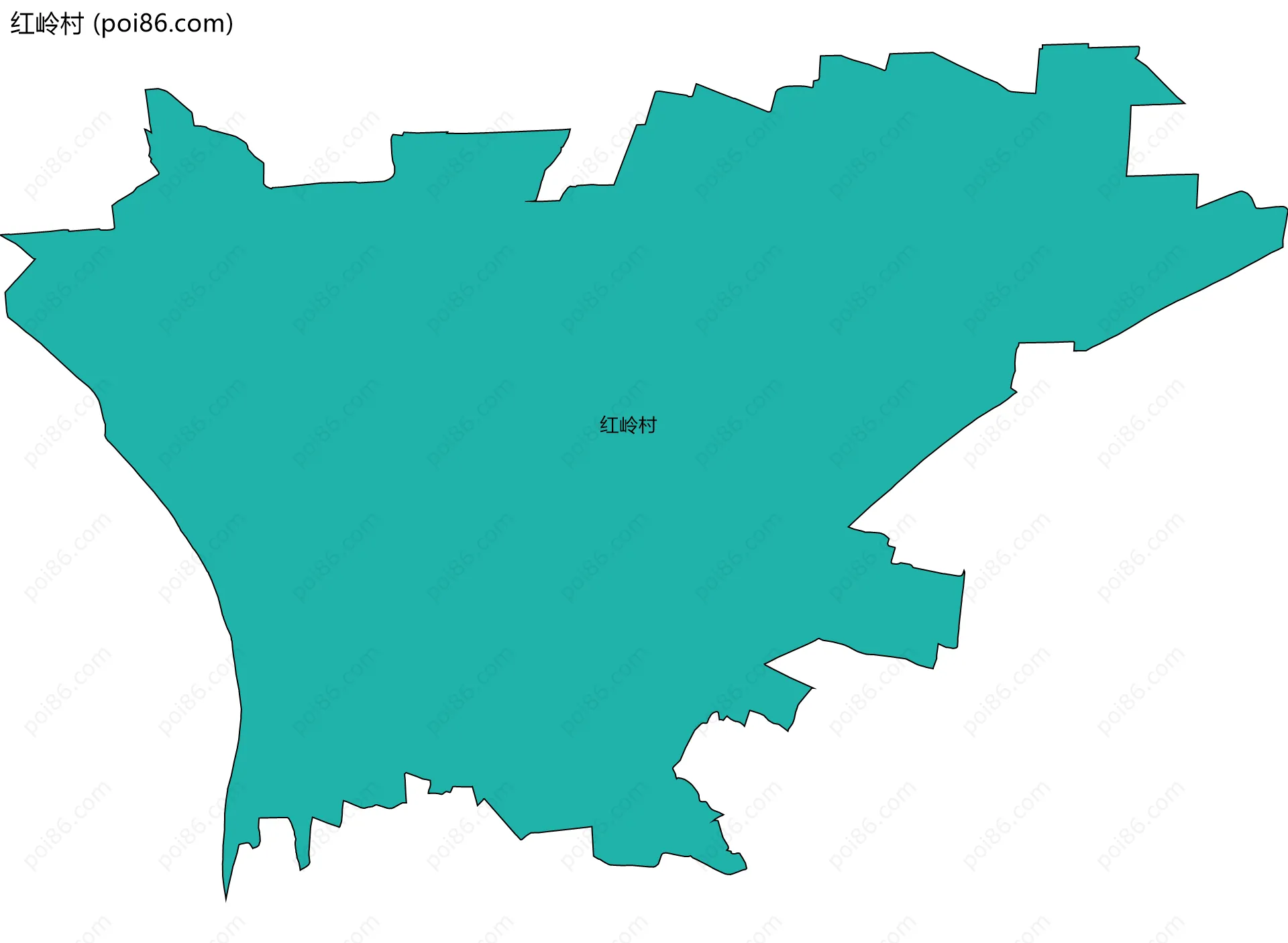 红岭村边界地图