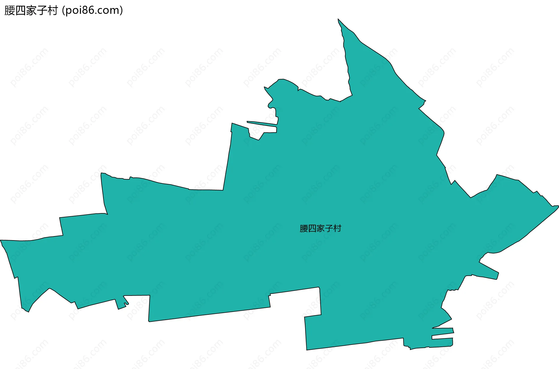 腰四家子村边界地图