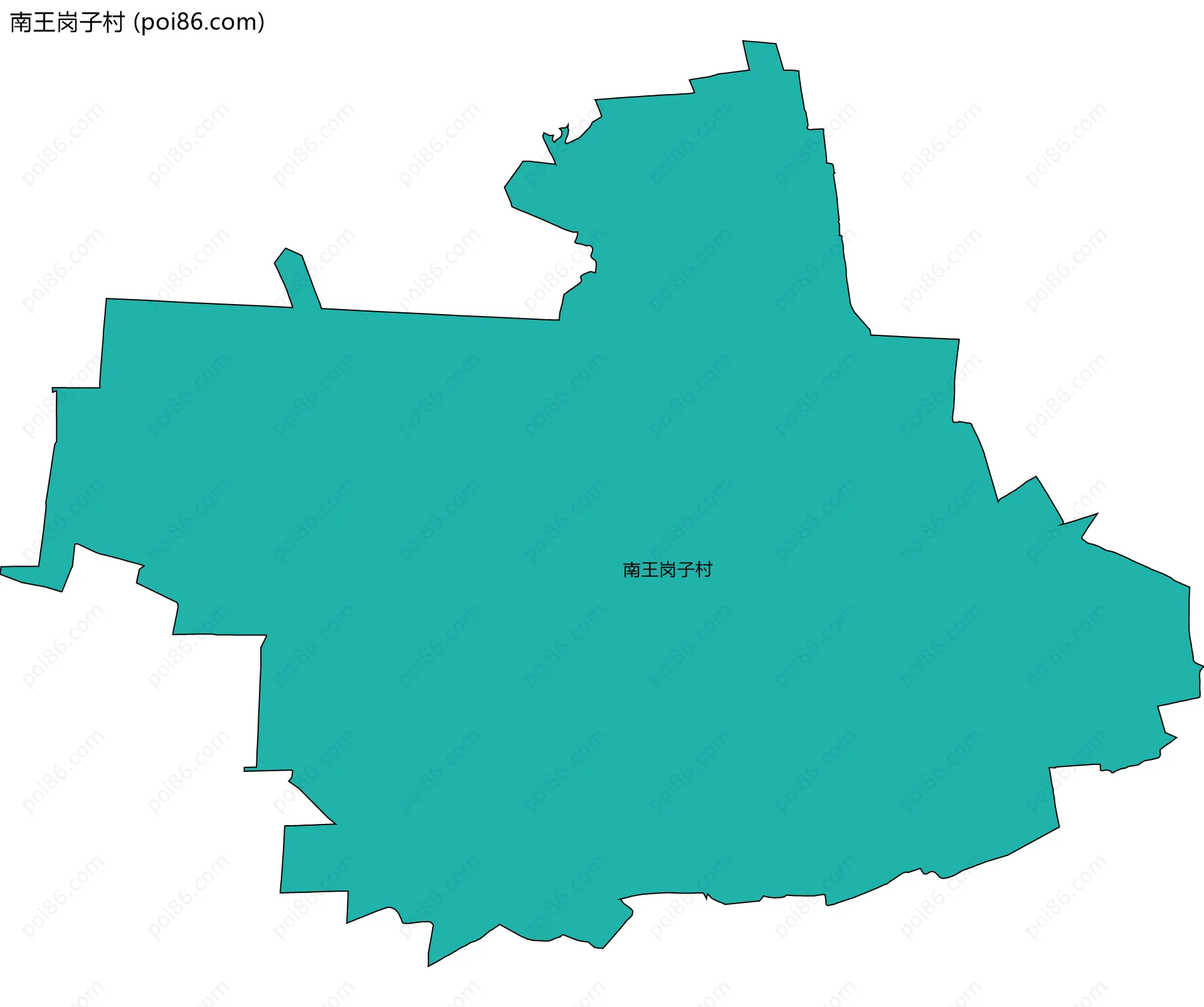 南王岗子村边界地图