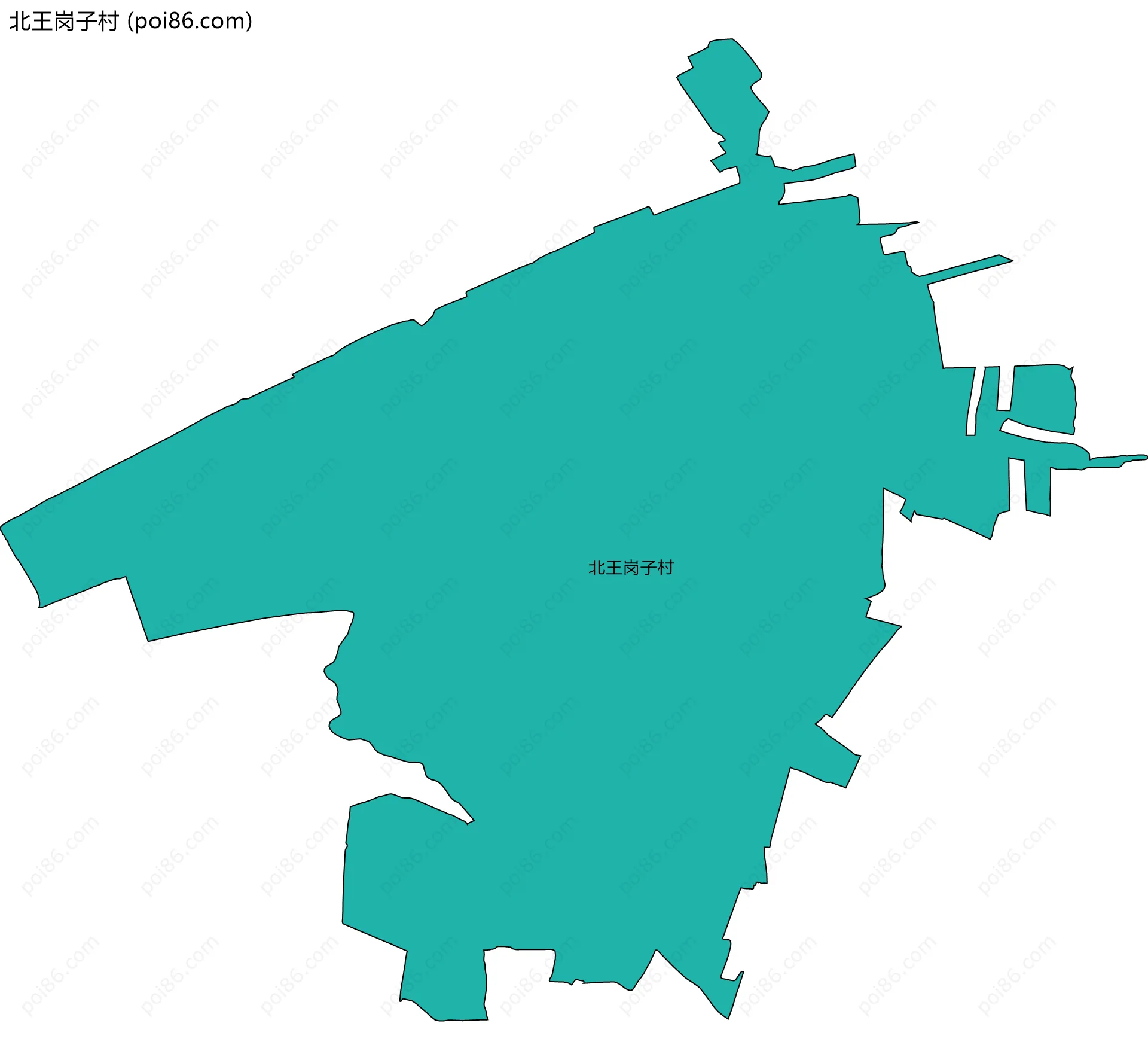北王岗子村边界地图