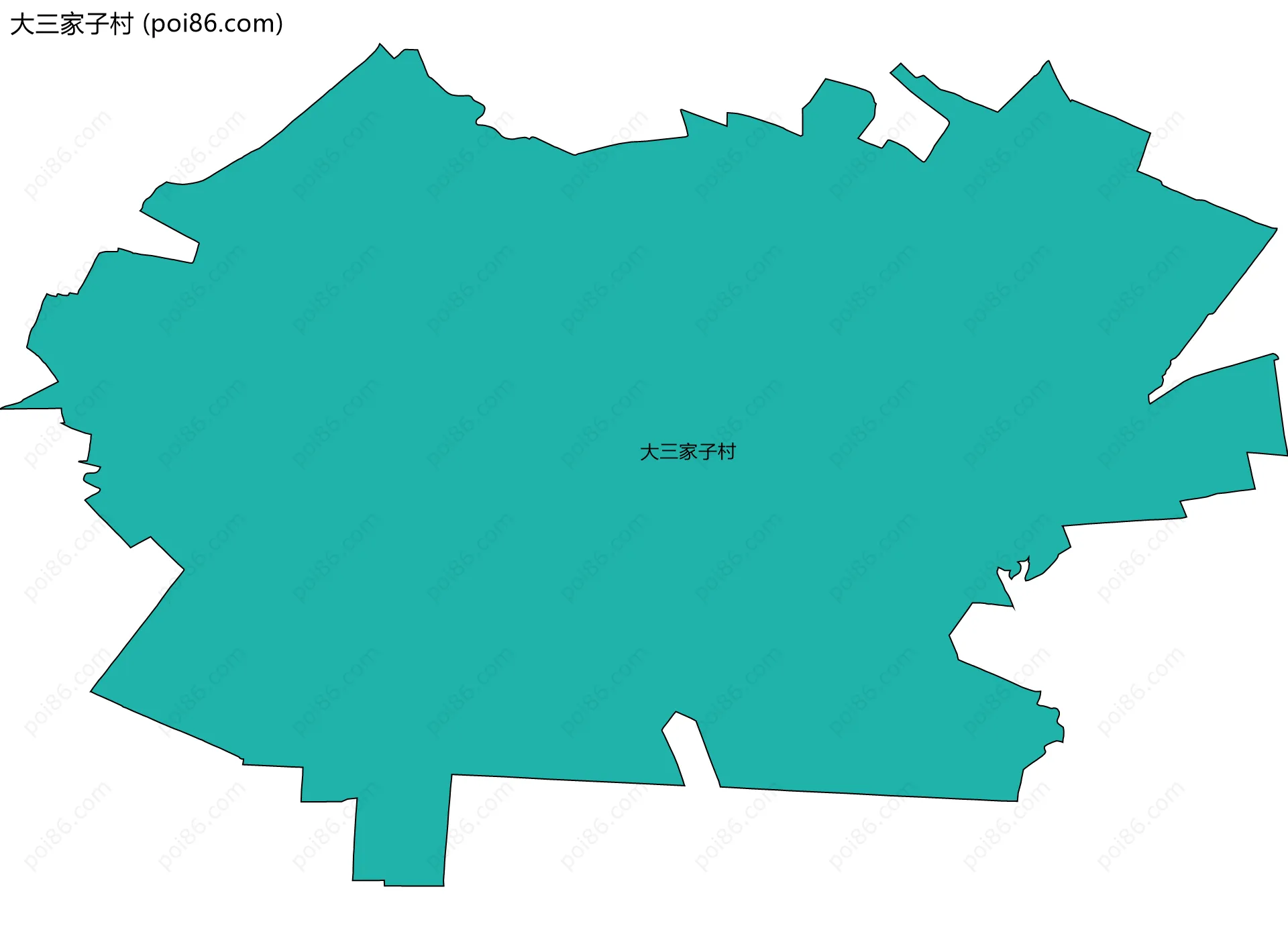 大三家子村边界地图