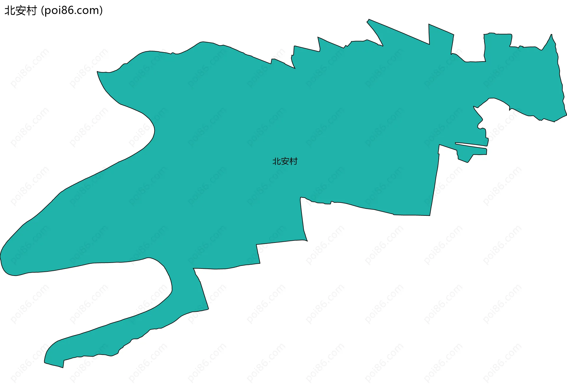 北安村边界地图
