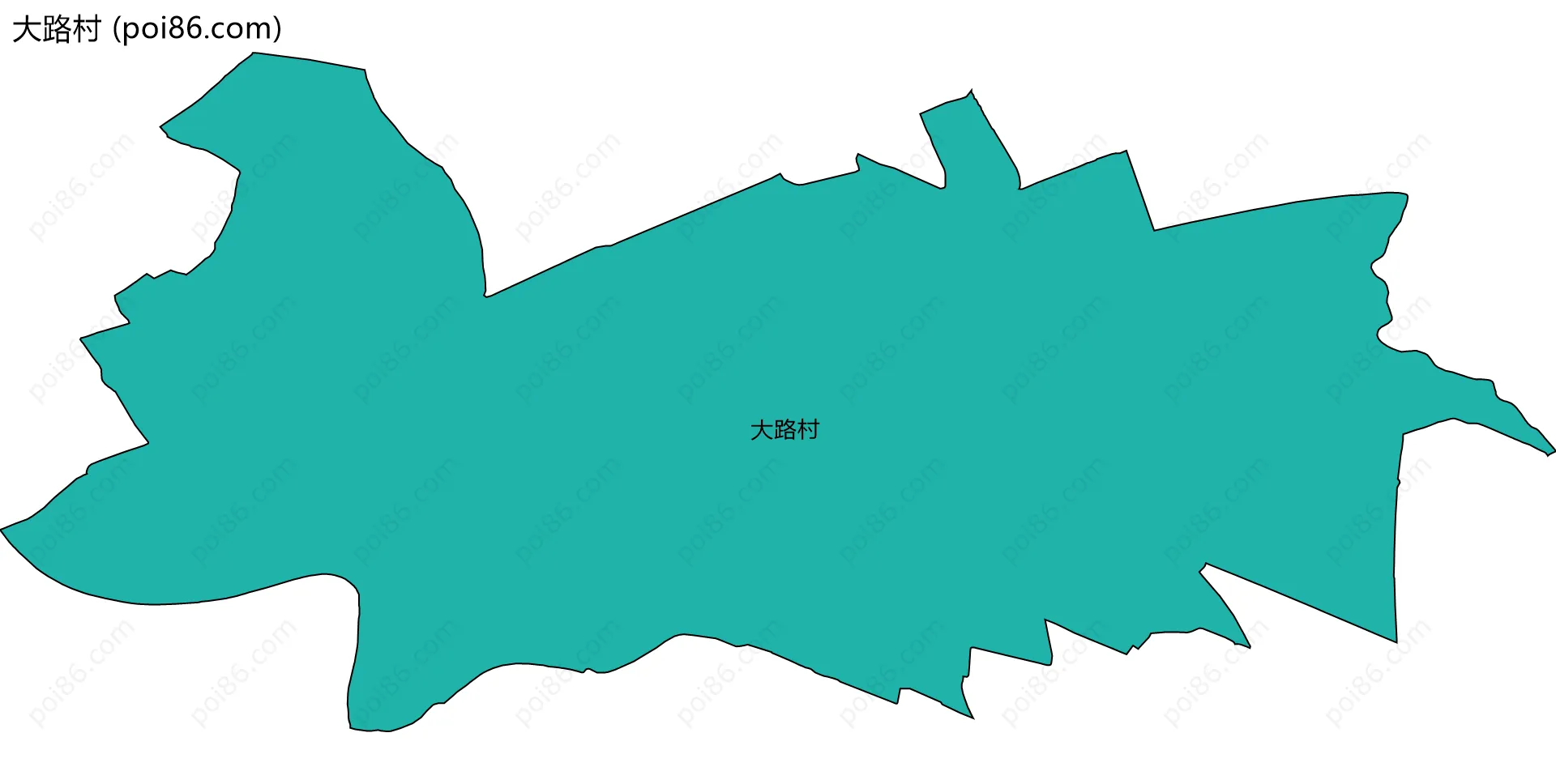 大路村边界地图