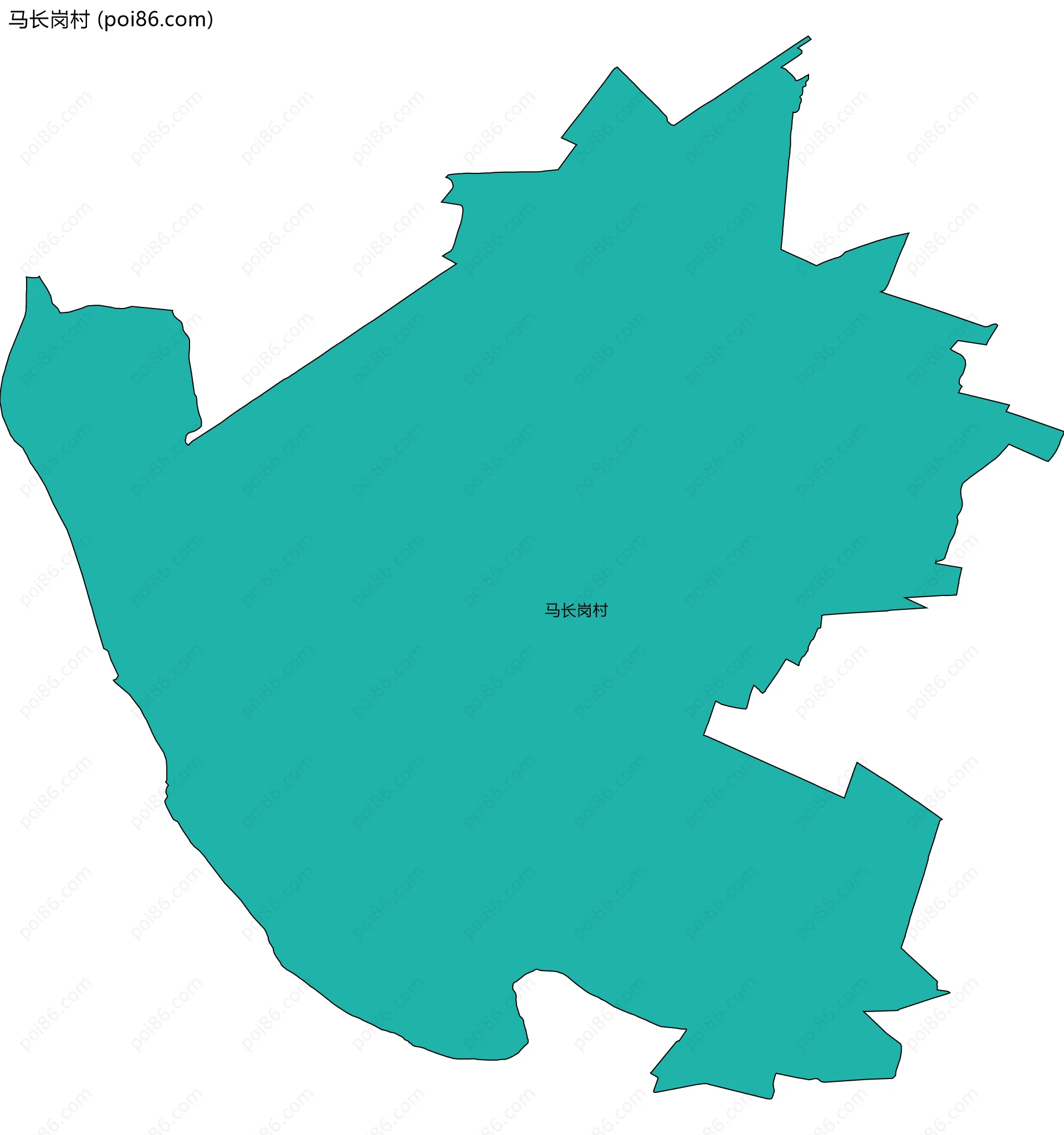 马长岗村边界地图