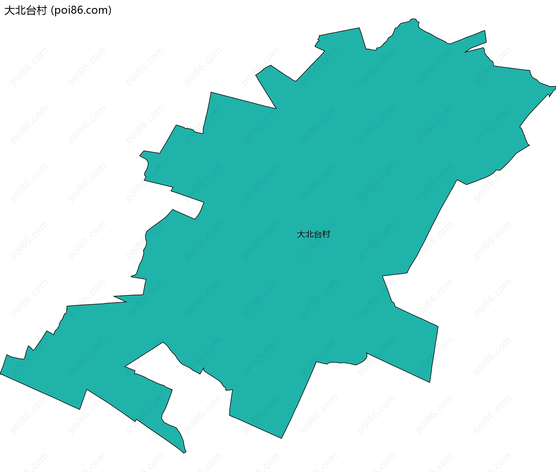 大北台村边界地图