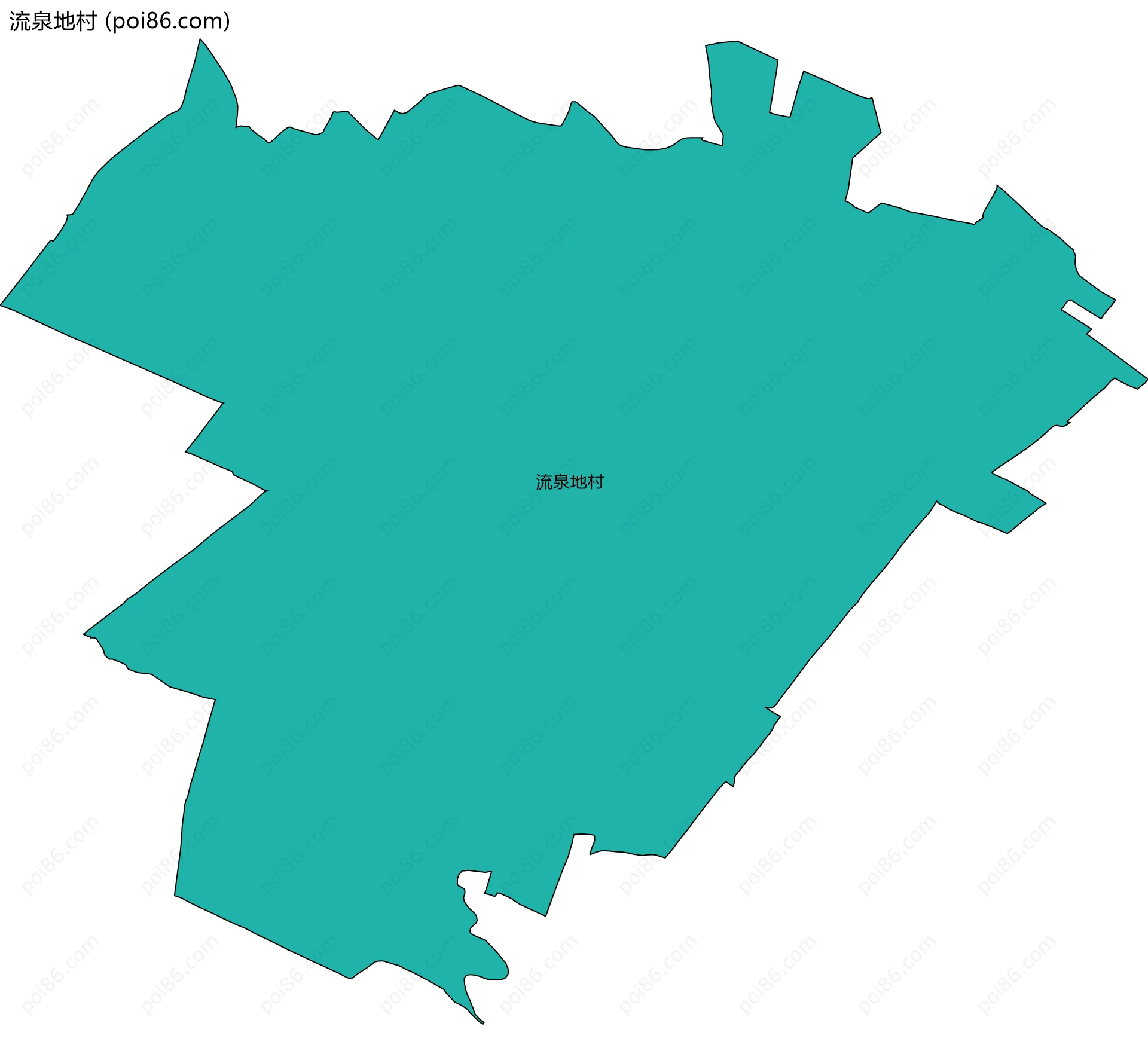 流泉地村边界地图