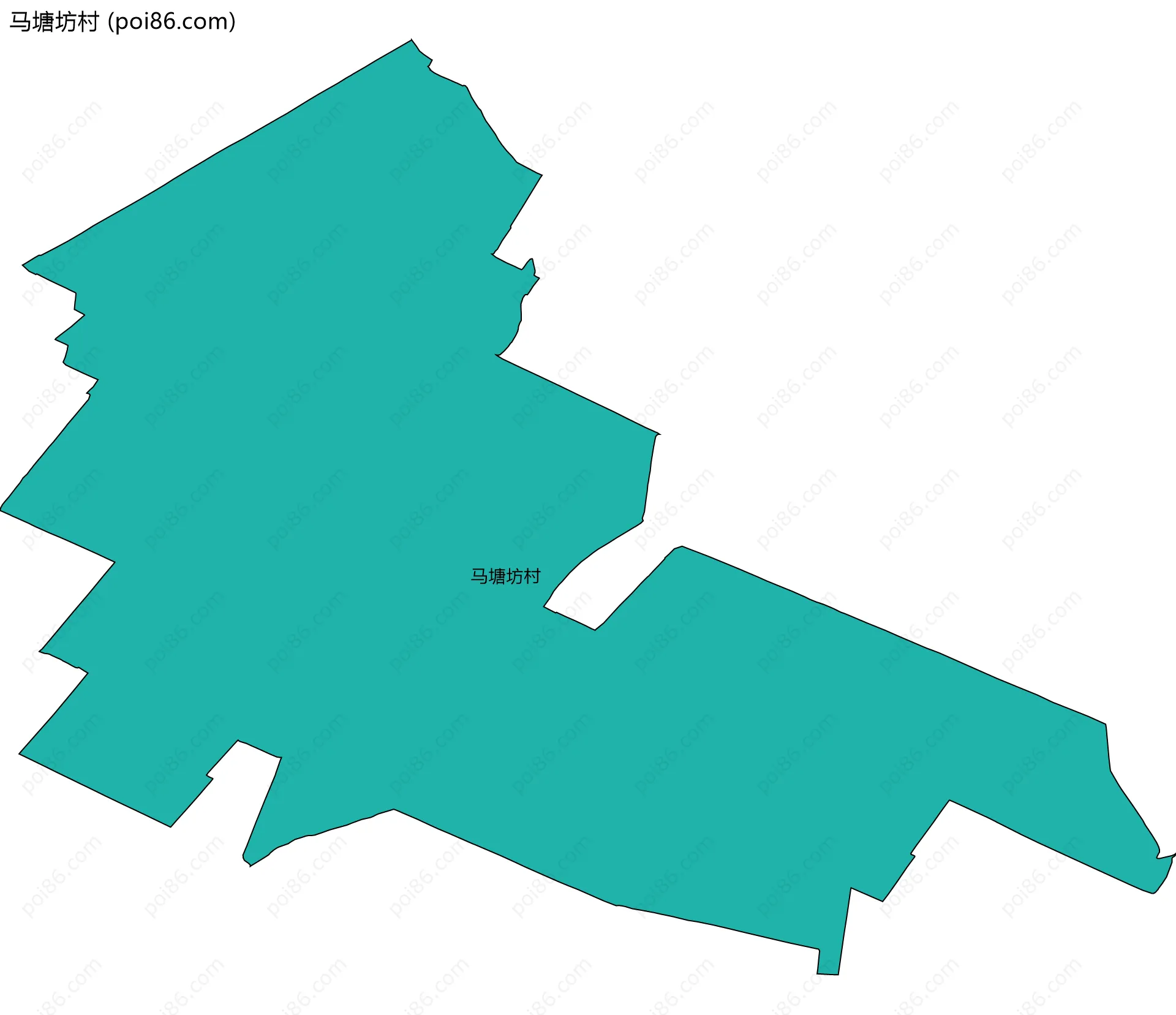 马塘坊村边界地图