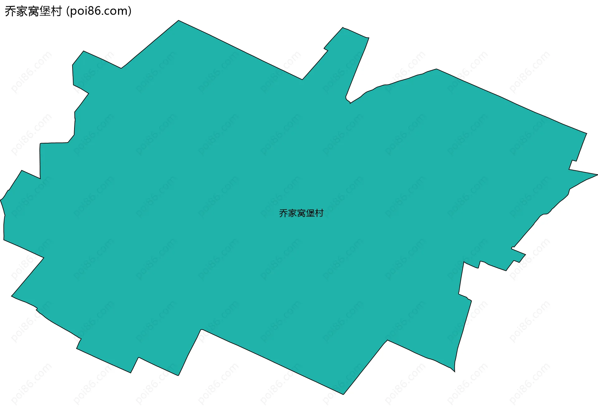 乔家窝堡村边界地图