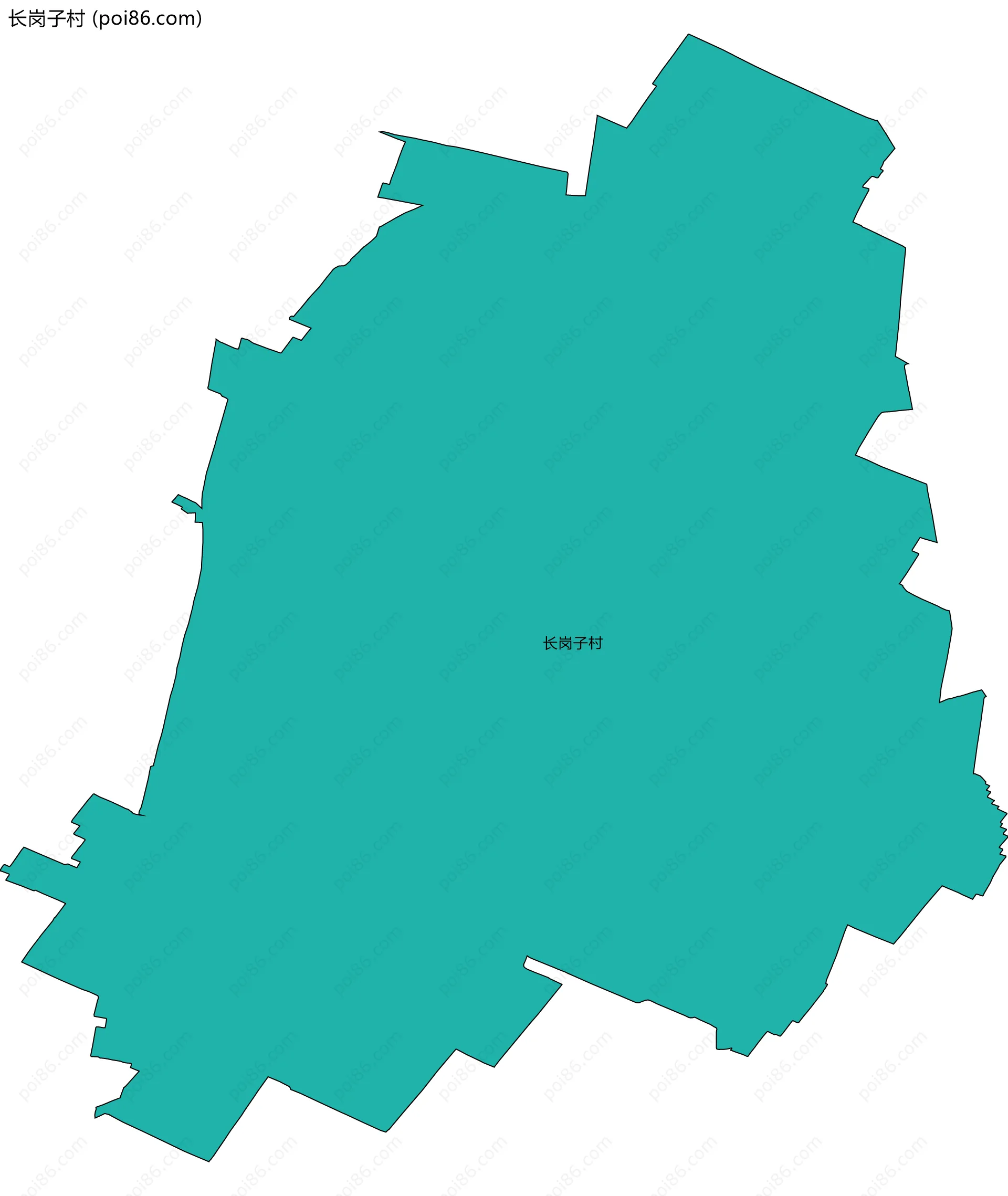 长岗子村边界地图