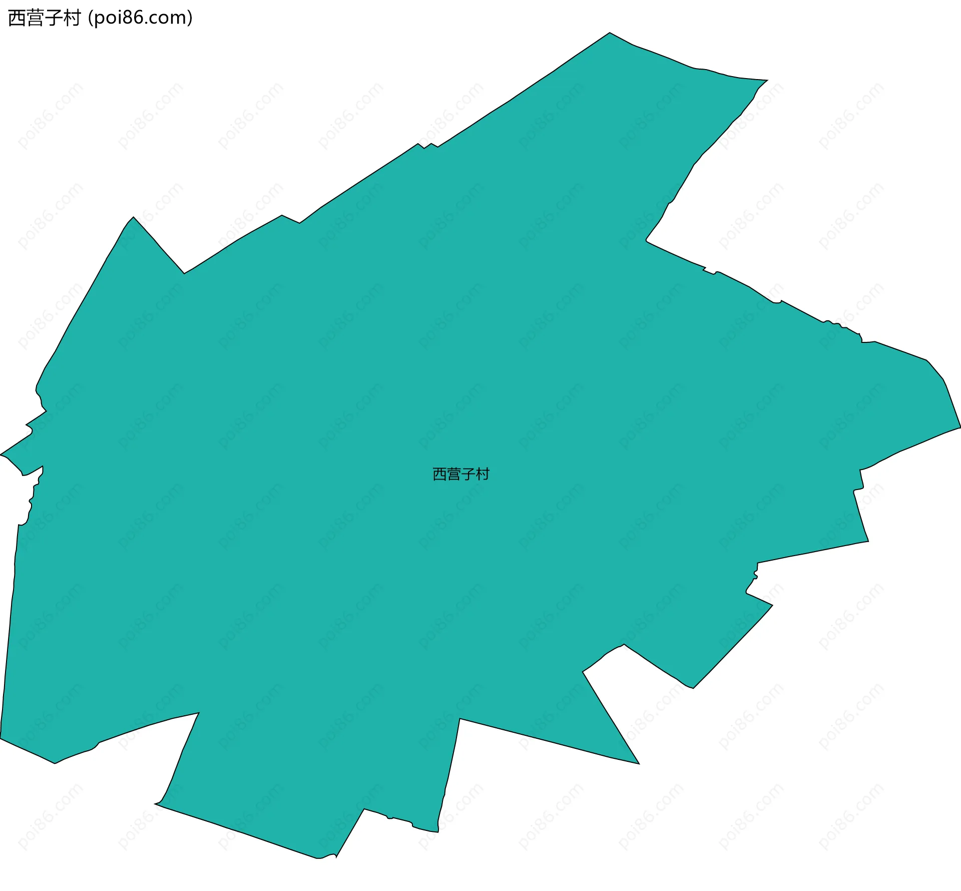西营子村边界地图