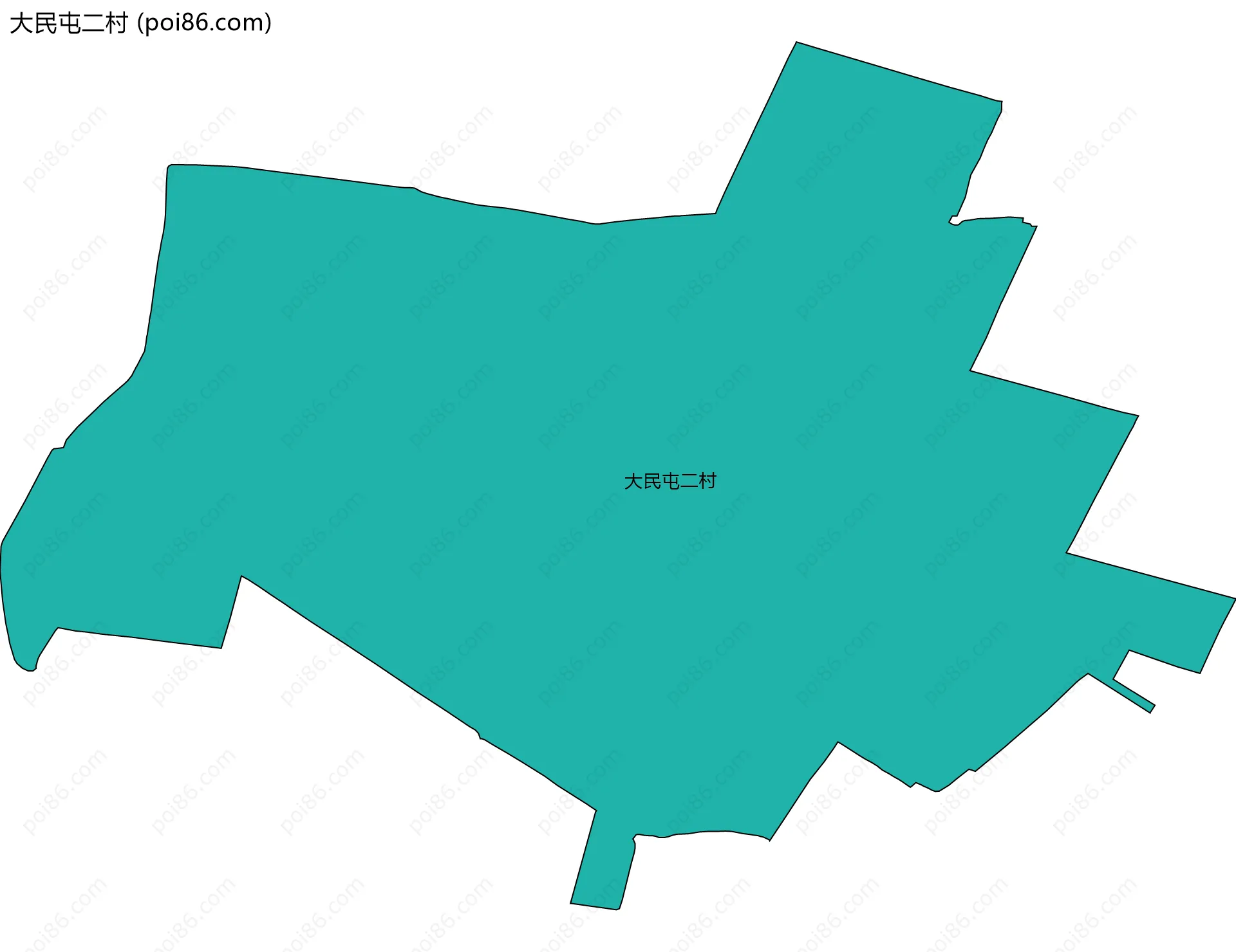 大民屯二村边界地图