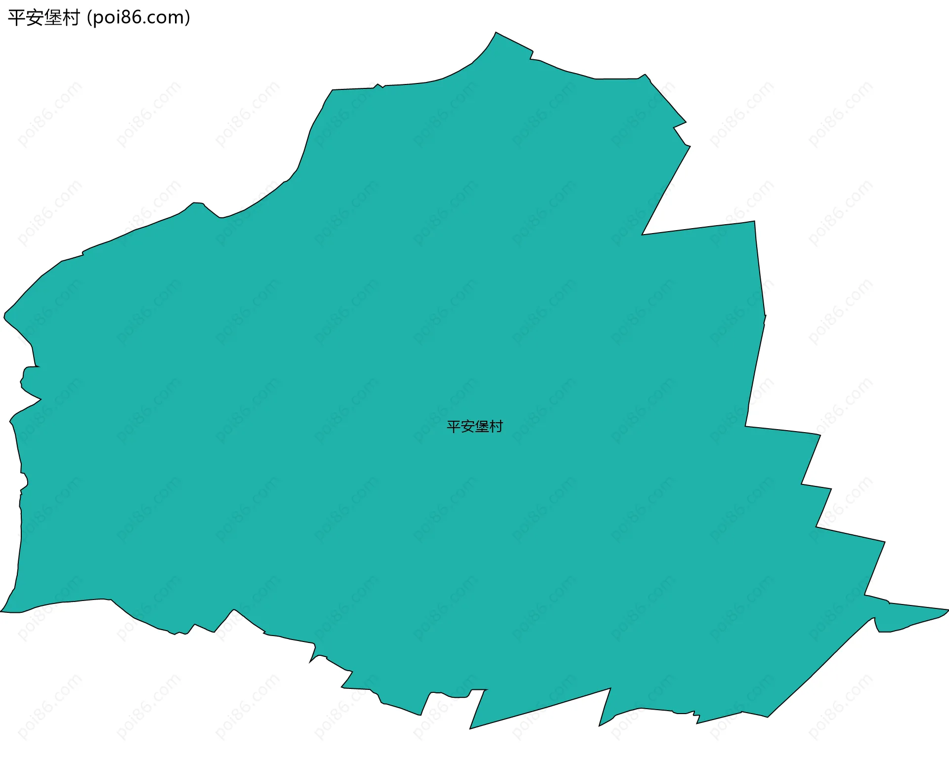 平安堡村边界地图