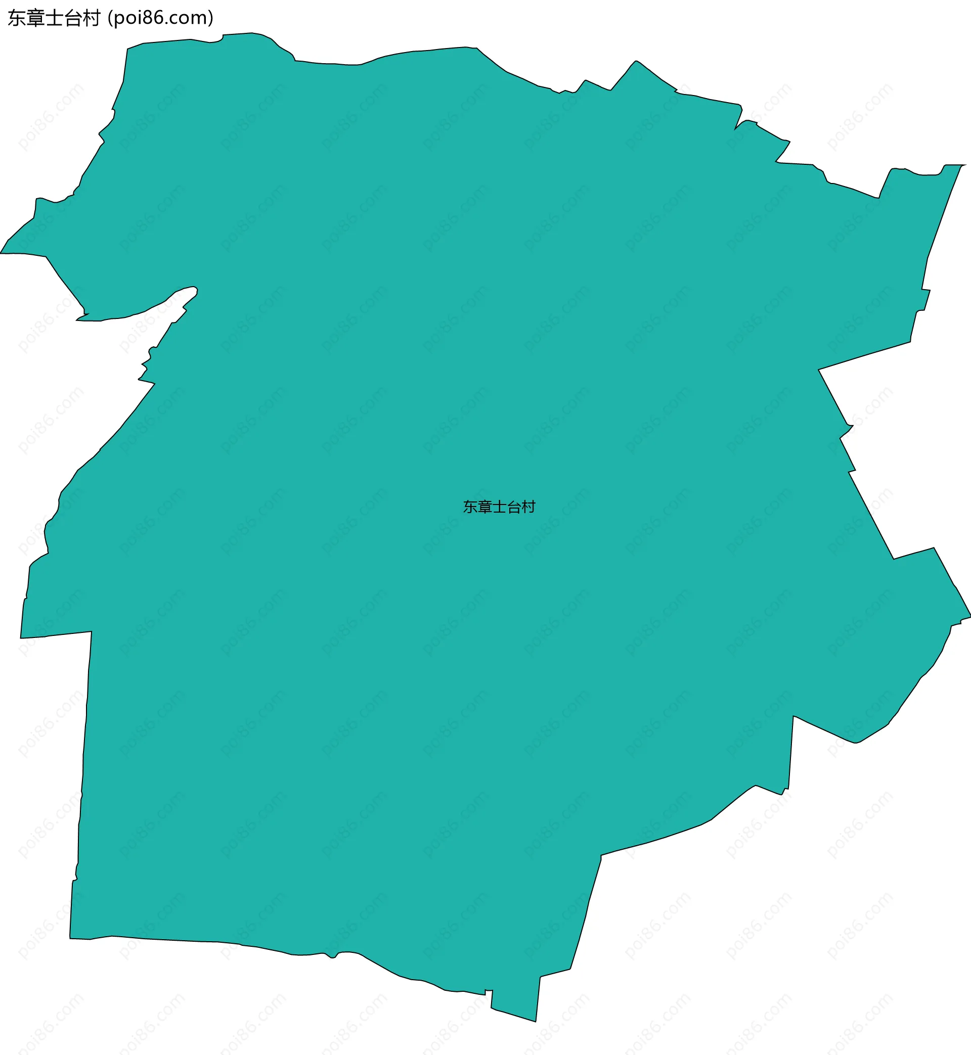 东章士台村边界地图