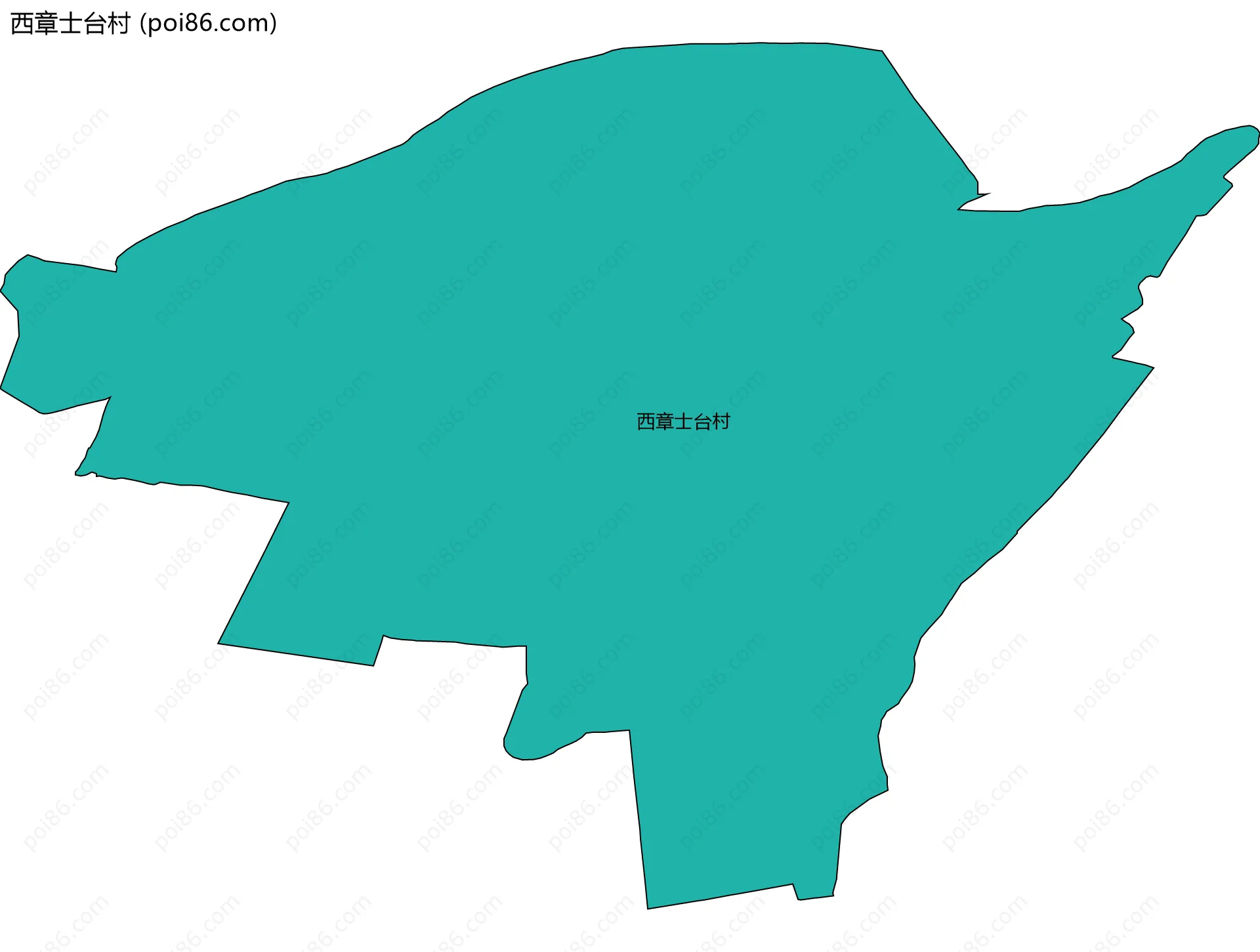 西章士台村边界地图