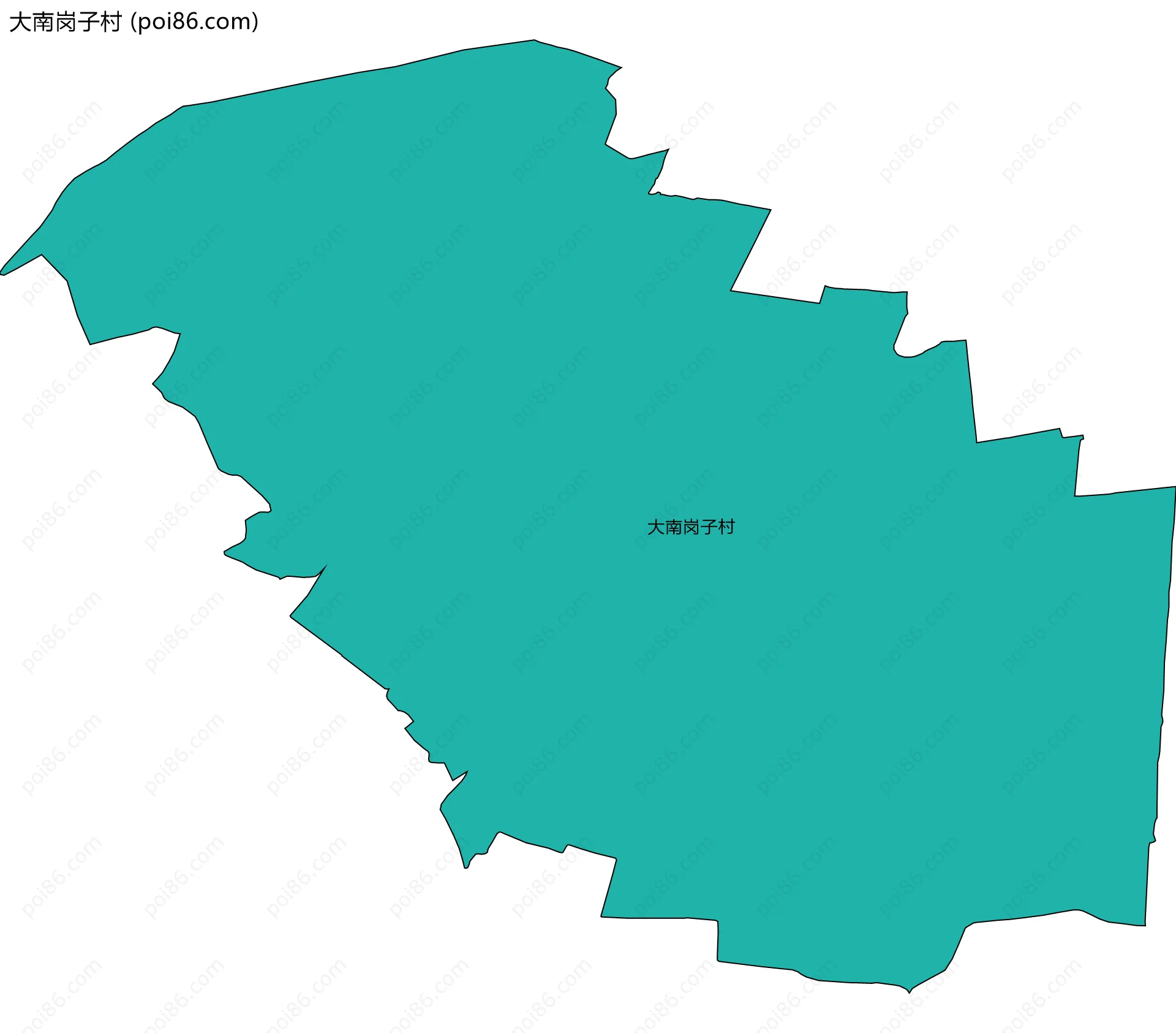 大南岗子村边界地图
