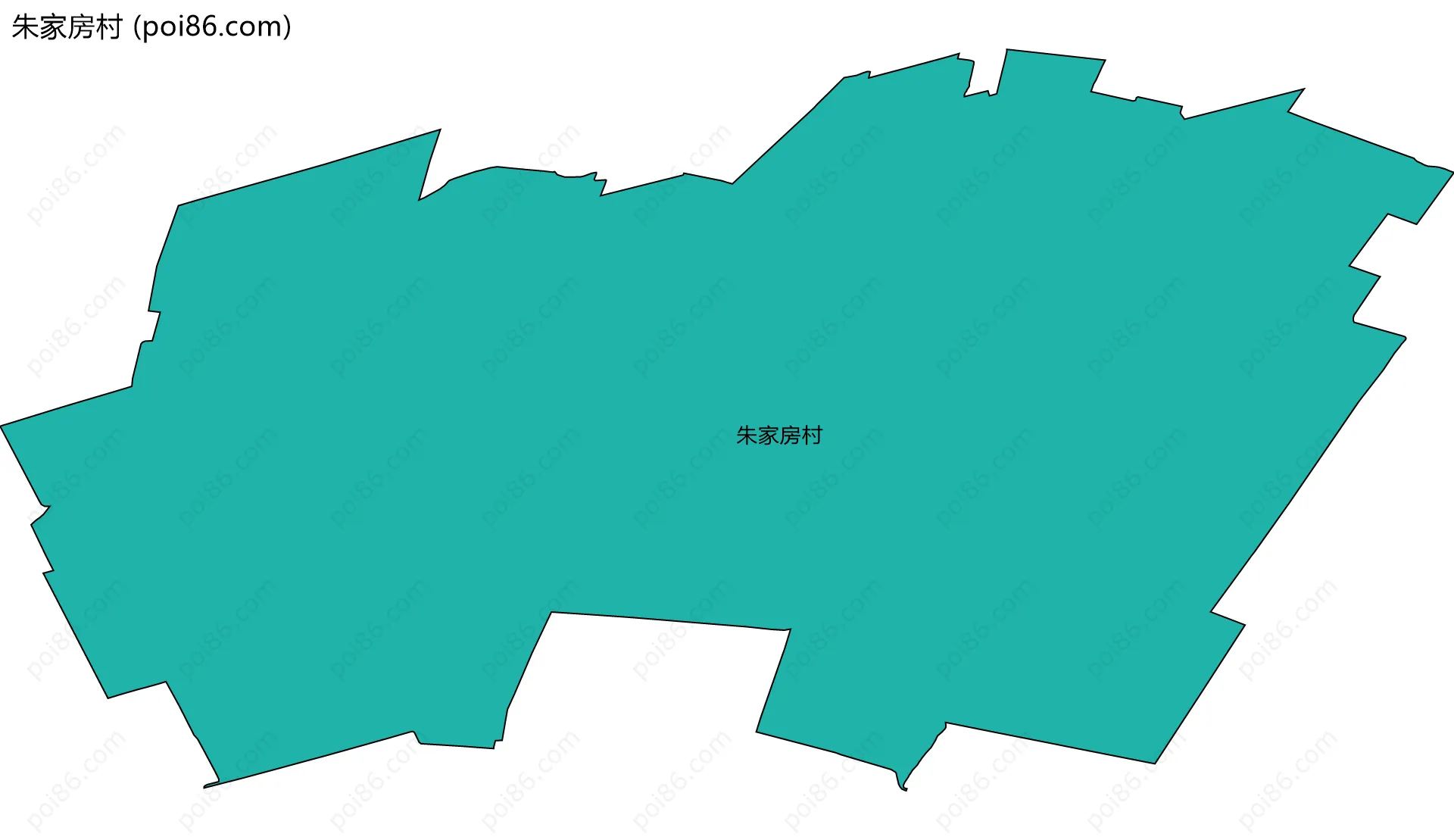 朱家房村边界地图