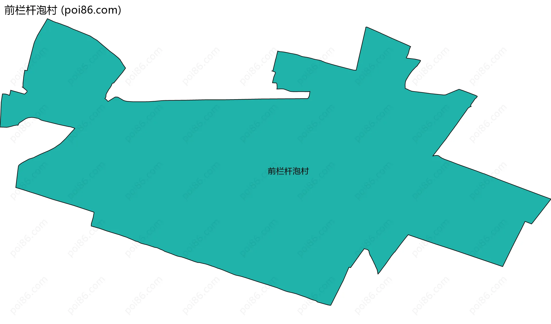 前栏杆泡村边界地图