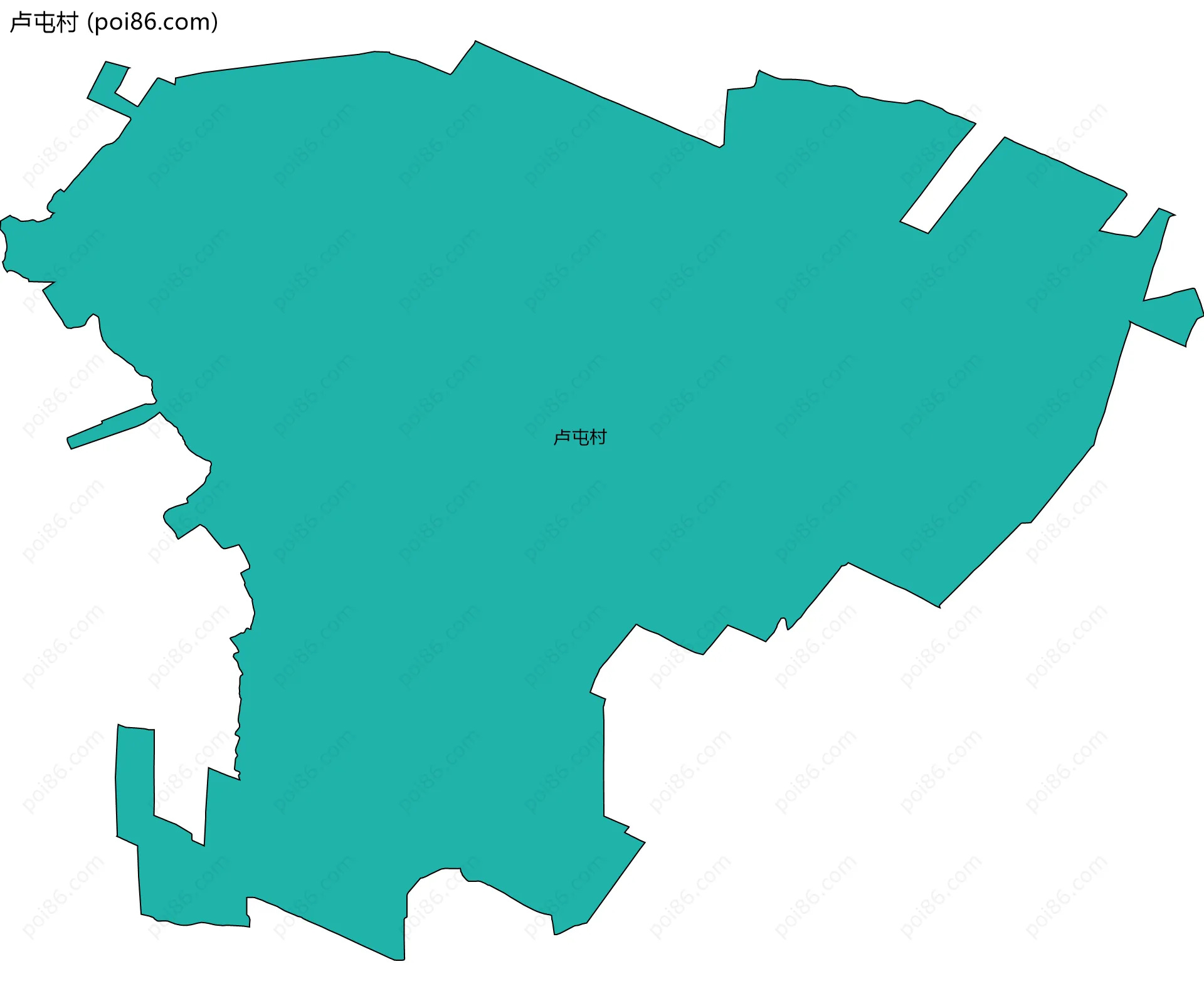 卢屯村边界地图