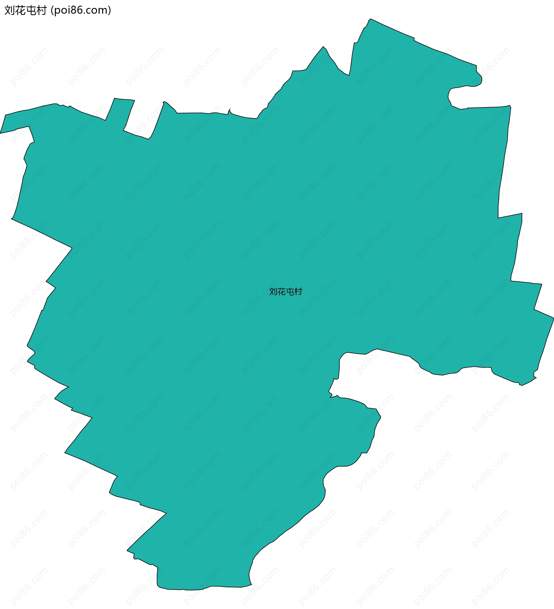 刘花屯村边界地图