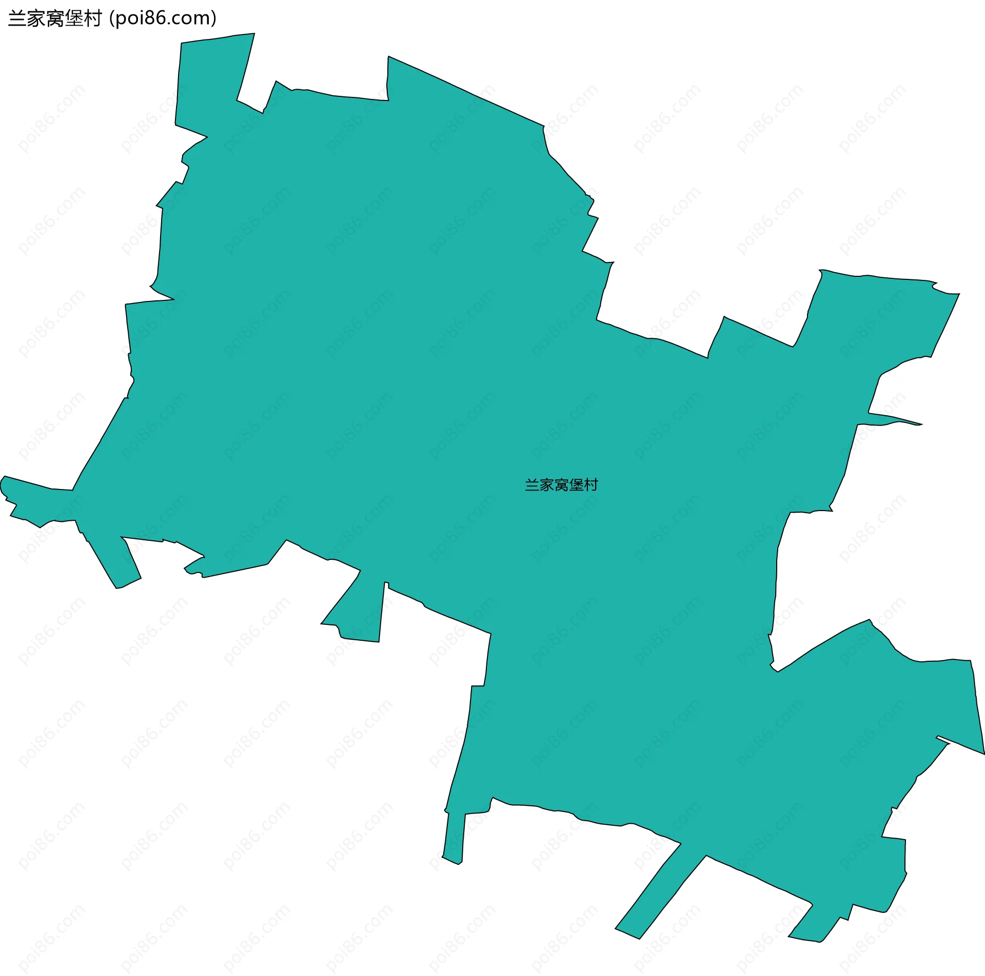 兰家窝堡村边界地图